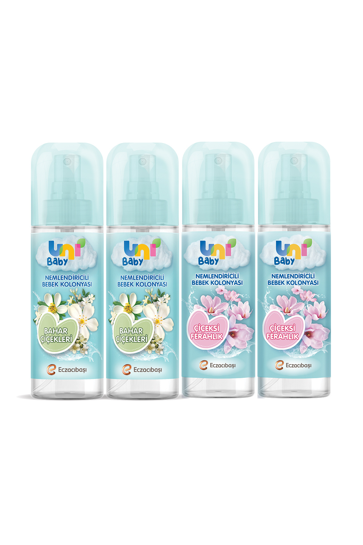 Uni Baby Bebek Kolonyası Bahar Çiçekleri & Çiçeksi Kokular 4'lü 600 ml fotoğrafı 2 (önizleme)