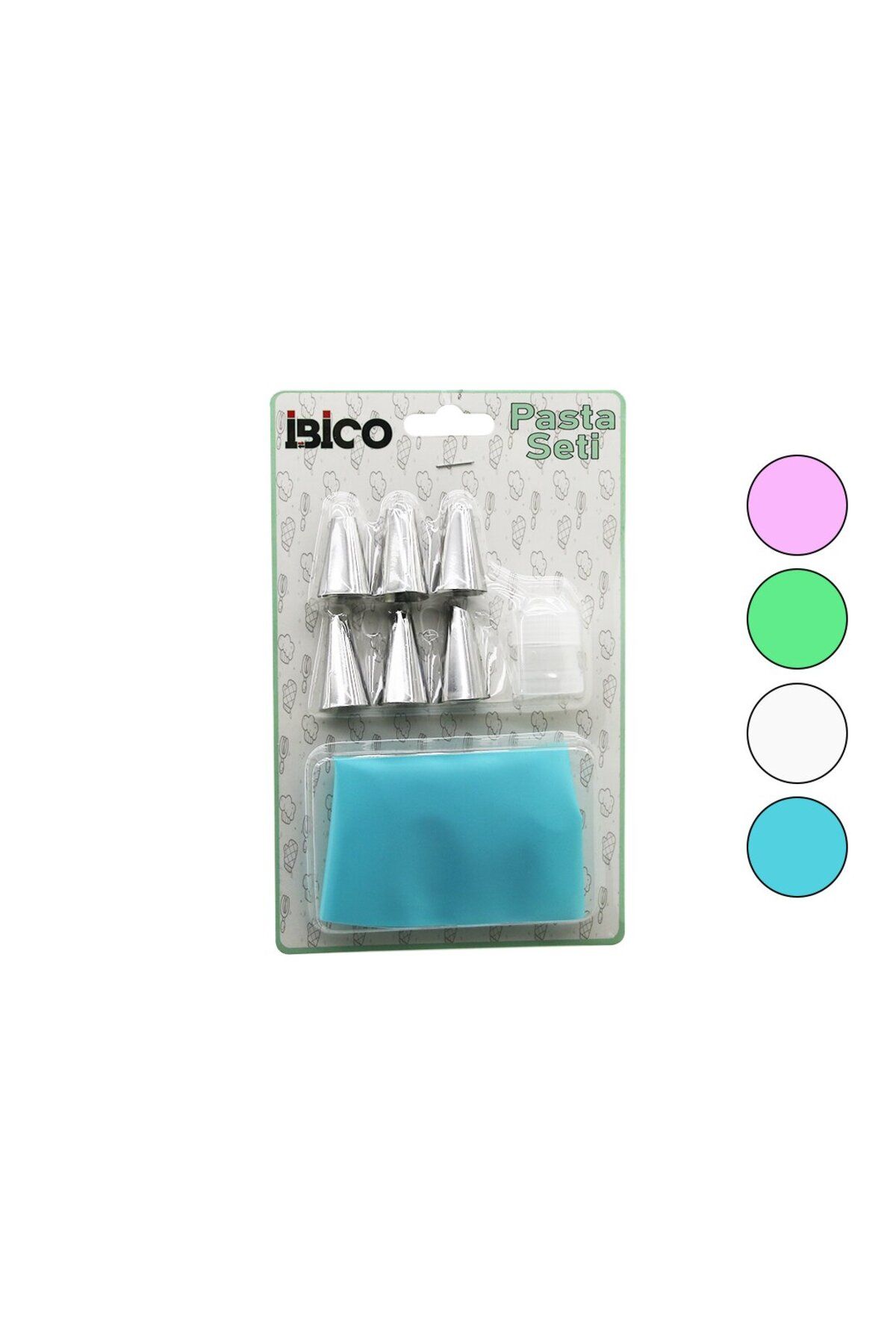 andela 8PCS PASTA SÜSLEME SETİ 1AD-KREMA TORBASI - 6AD-METAL + 1AD-PLASTİK UÇ (5057)