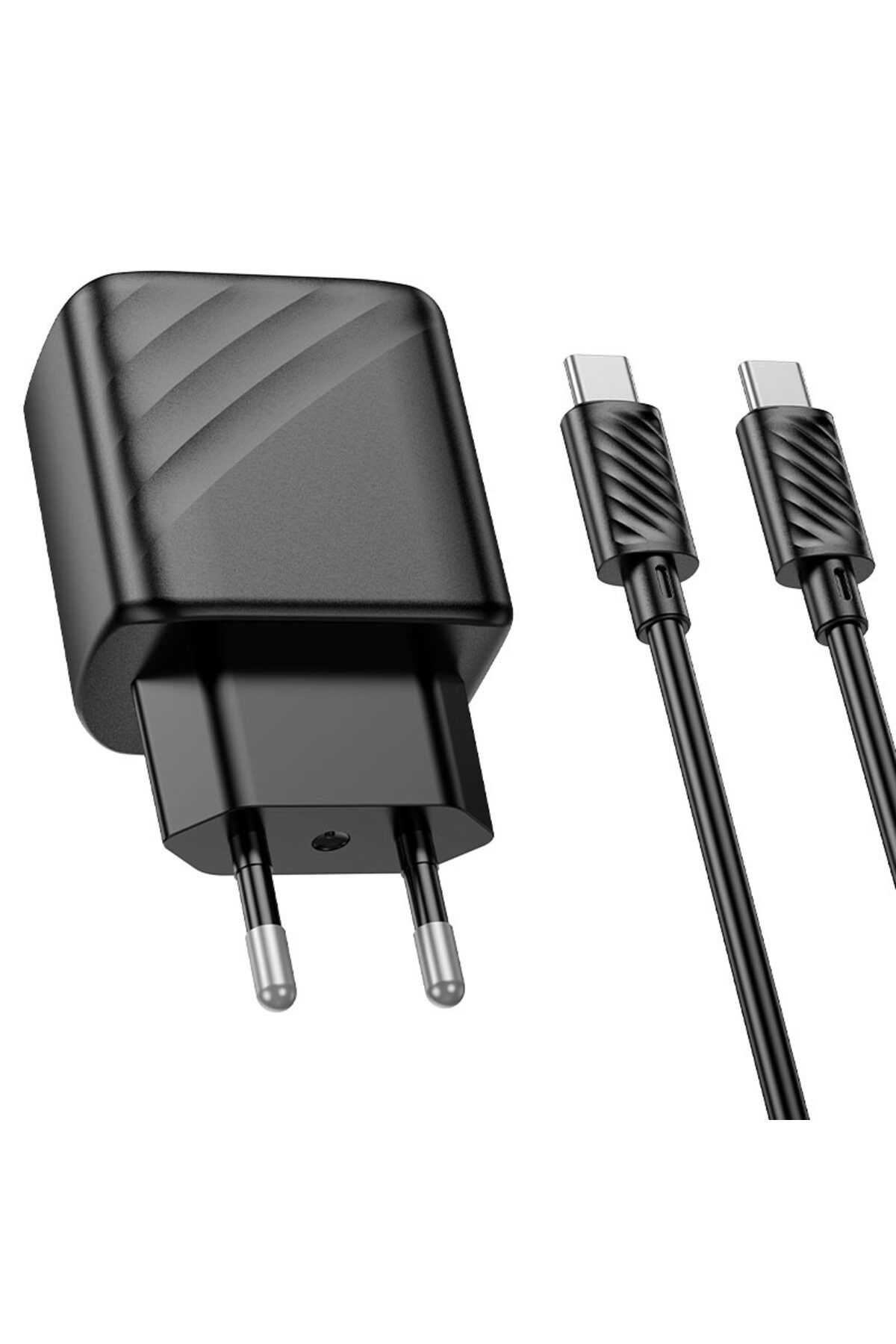REDz Accessories-Set încărcător pentru iPhone 15/16 și Android, adaptor Hoco cs22a tip-c cablu 1m, pd30w, negru 6