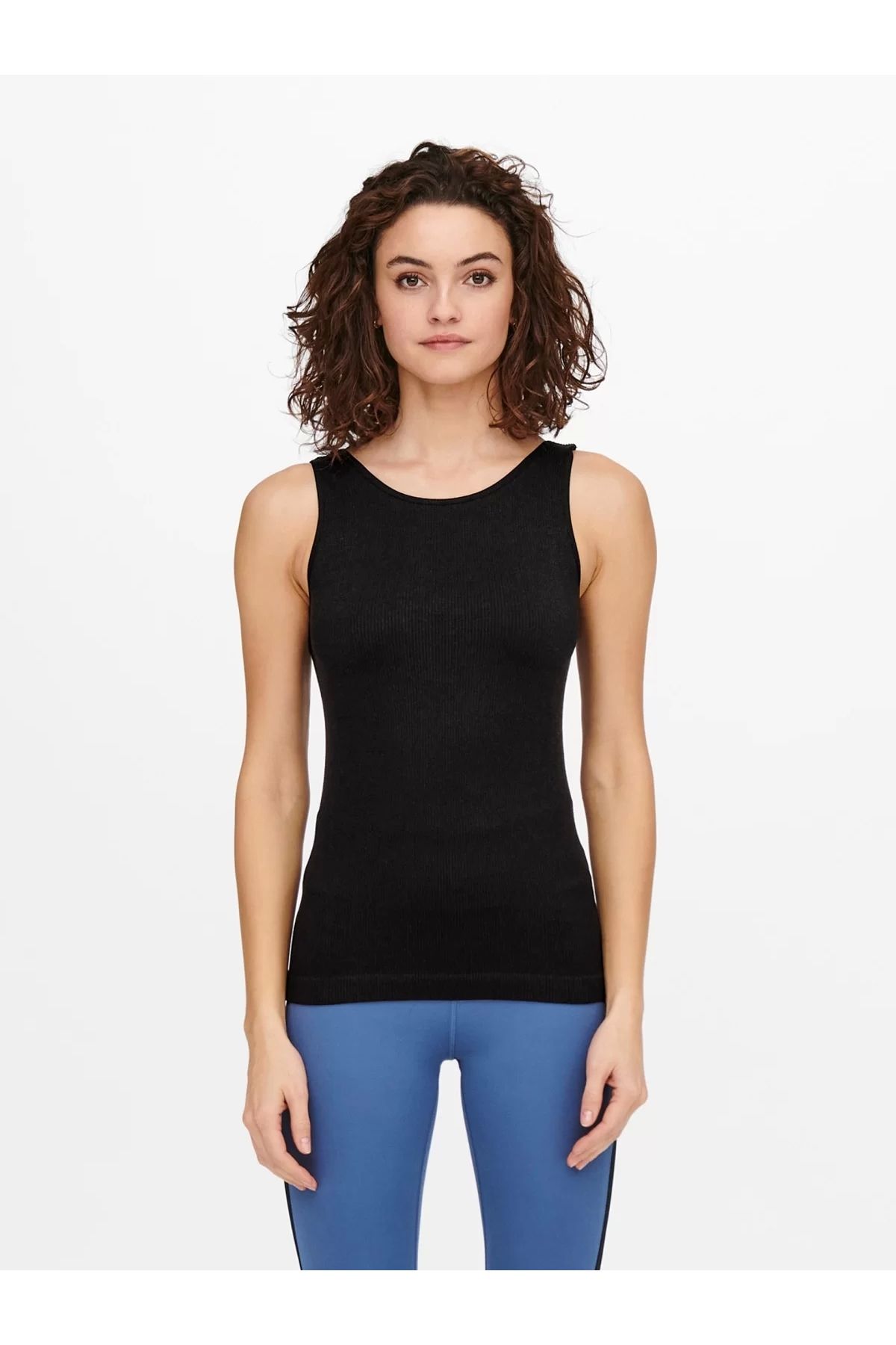ONLY 15248478 Askili Fitilli Kumas Body - Siyah