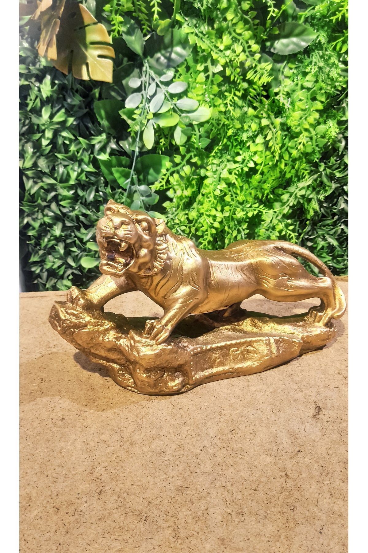 Tuzun Ruhu GOLD KÜKREYEN KAPLAN BİBLOSU DEKORATİF OBJE
