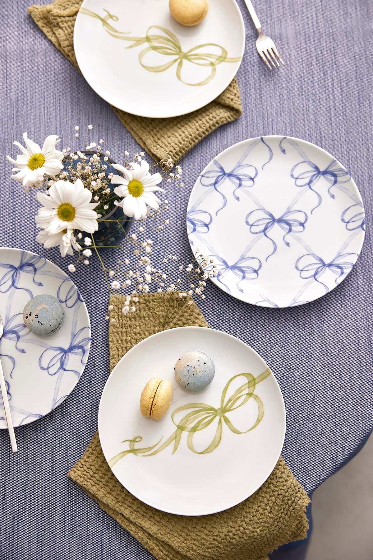 Kütahya Porselen Dolce 4 Parça 21 Cm Pasta Tabağı