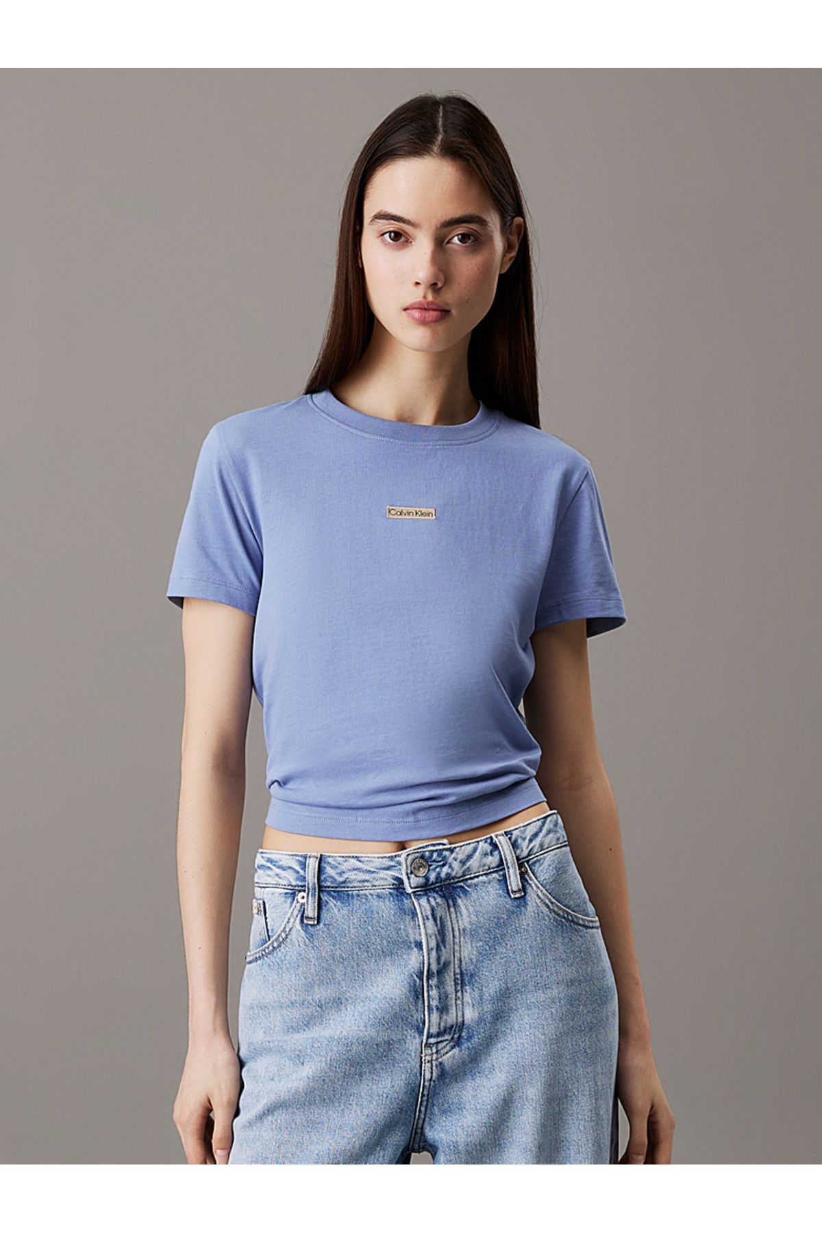 Calvin Klein Slim Cropped Badge T-Shirt