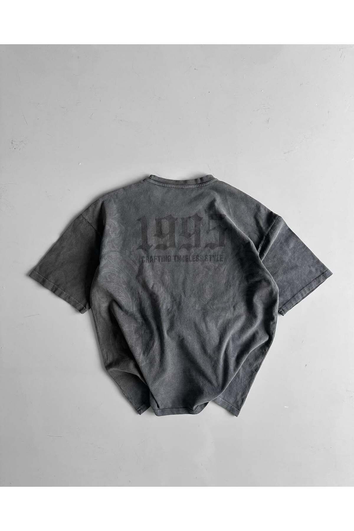 ZENİSO BUTİK STWD. BAŞLIKLI NAKIŞLI OVERSIZE UNISEX T-SHIRT