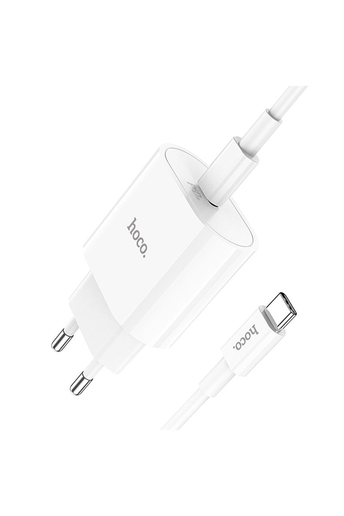 REDz Accessories-Set încărcător pentru iPhone 15/16 și Android, adaptor Hoco C94a, cablu tip C, 1 m, PD20w, alb 4