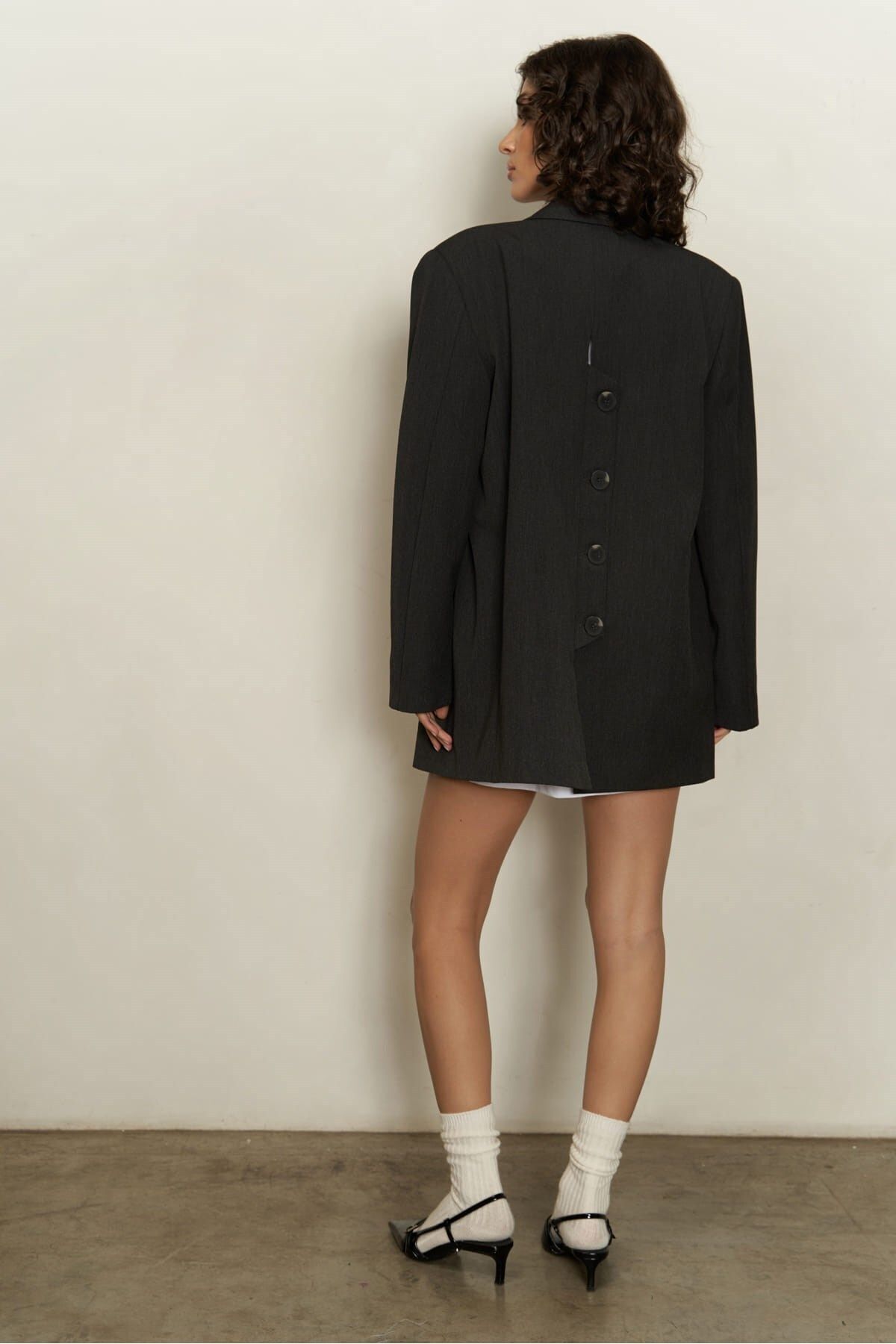 MAİ COLLECTİON-Spencer Anthrazit Blazer Jacke 4