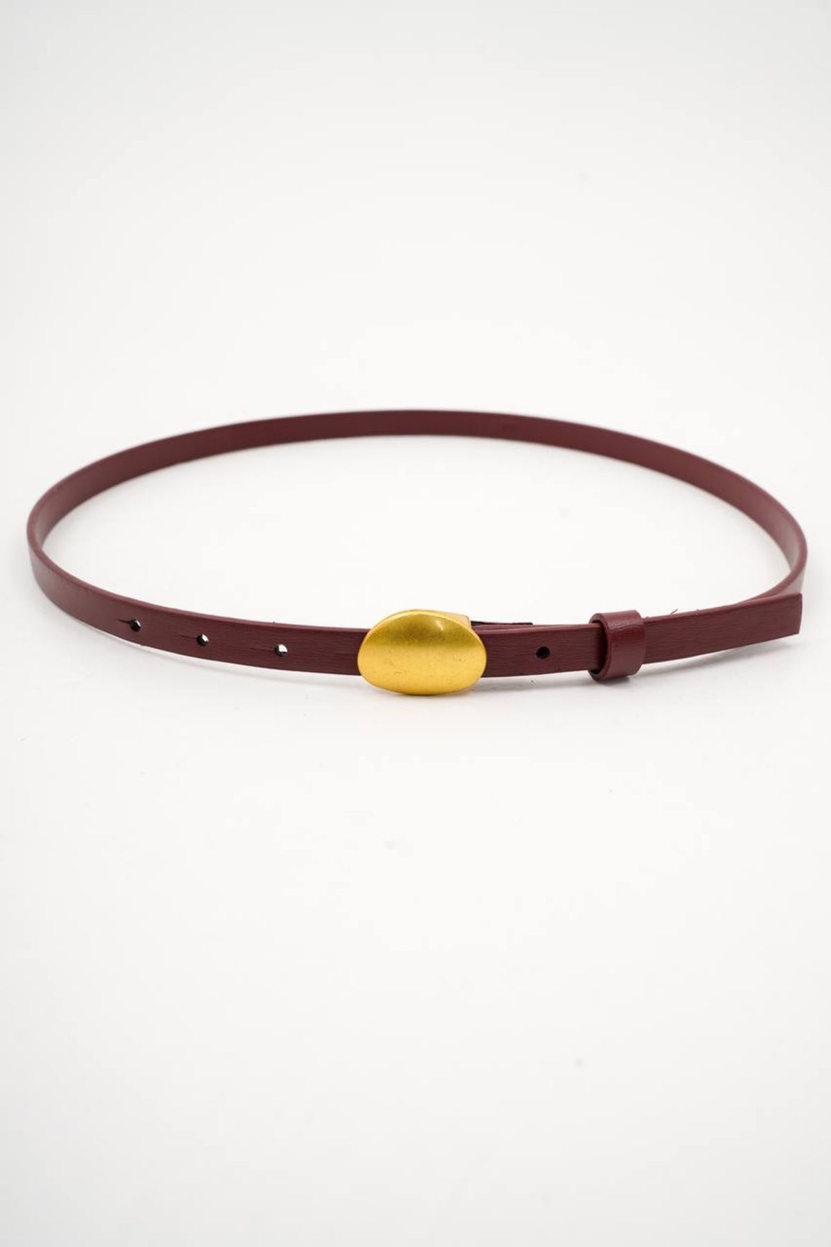Detre Vintage Gold Aksesuar Detaylı İnce Kemer