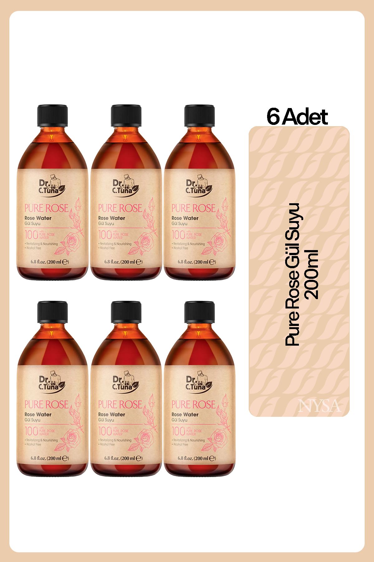 Farmasi Dr. C. Tuna Pure Rose Gül Suyu 200 ml 6 Adet