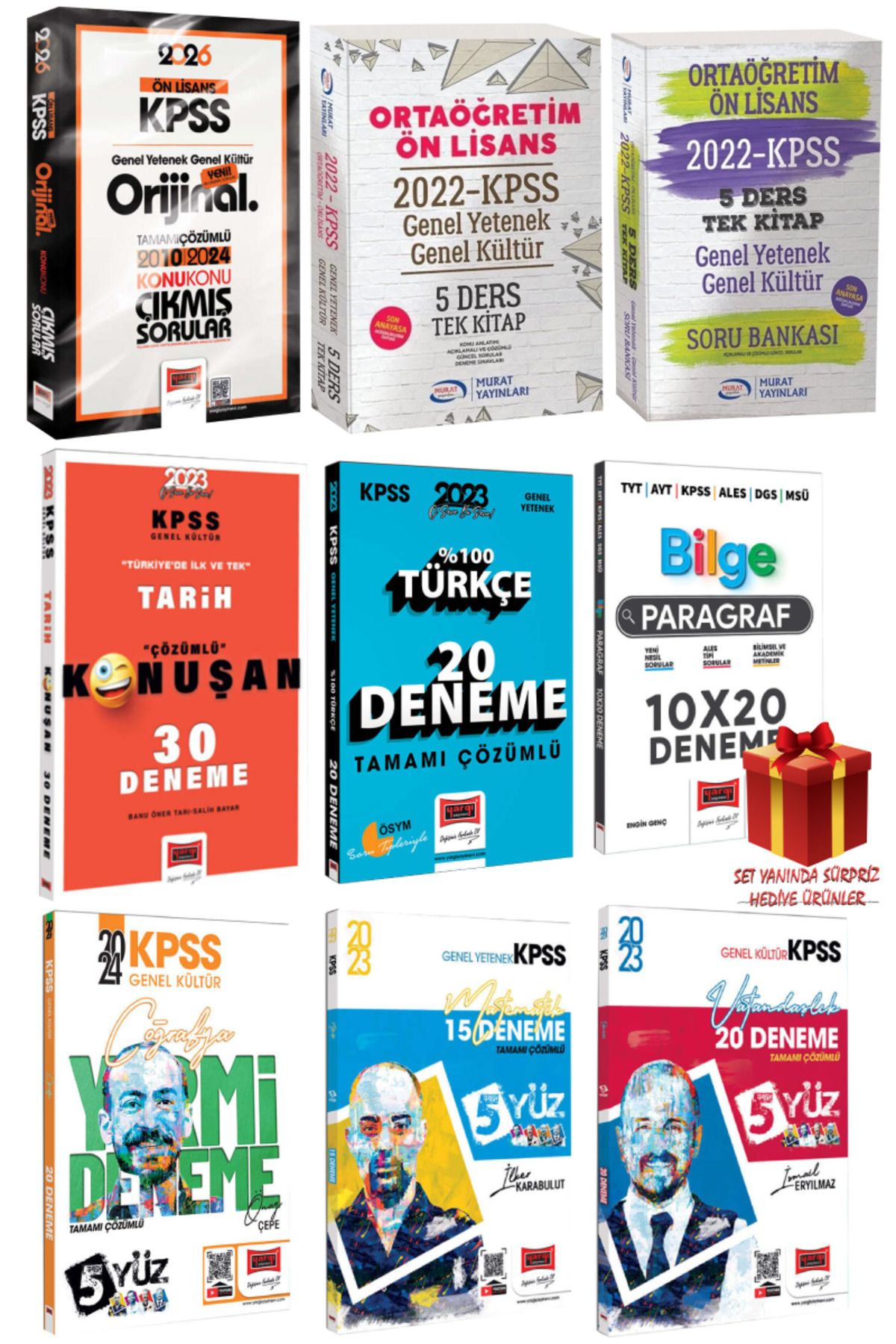 Yargı Yayınları 2026 KPSS Ön Lisans Orijinal 2010-2024 Konu Konu Çıkmış Sorular+ Tek Kitap Konu+Soru Bankası+ Deneme