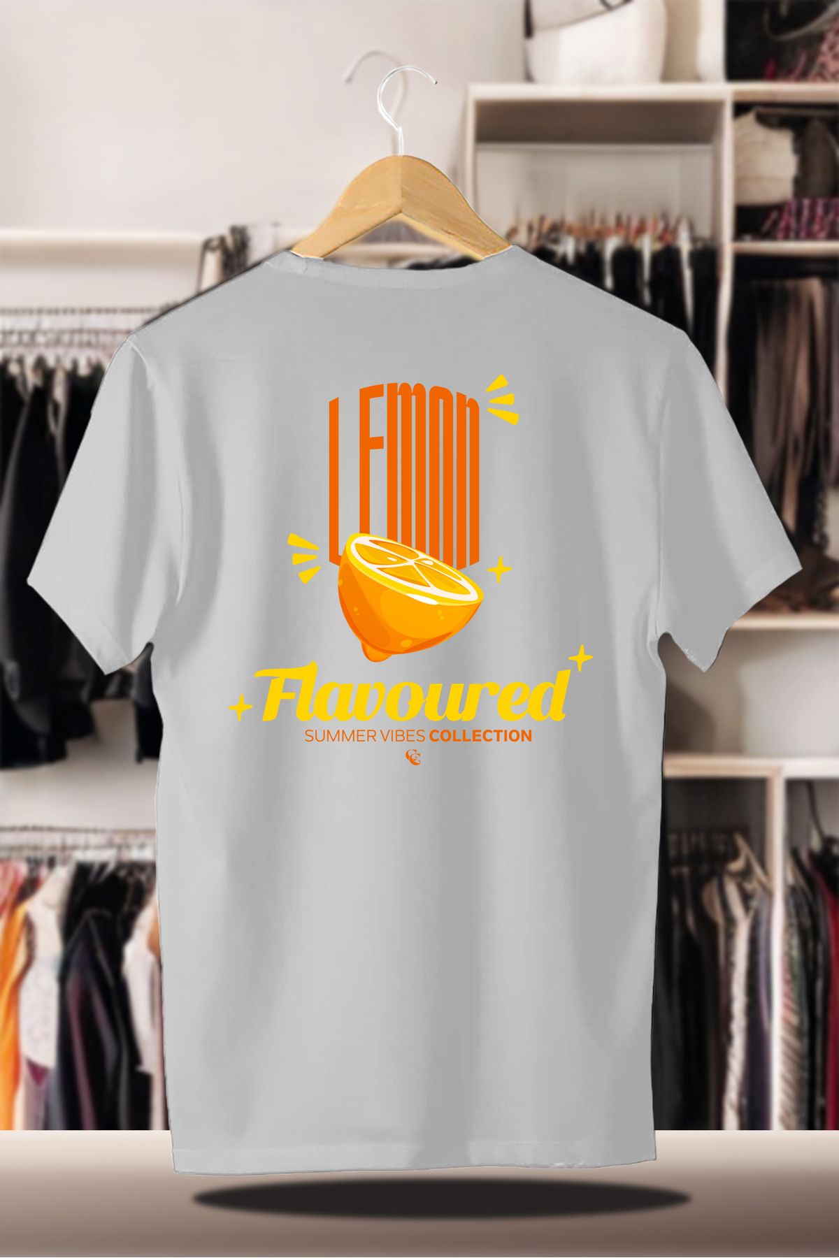 C&C OKULCUNUZ Pamuklu Oversize Baskılı 3 İplik Şardonlu Beyaz T-Shirt | Summer Yaz Lemon Limon Flavoured