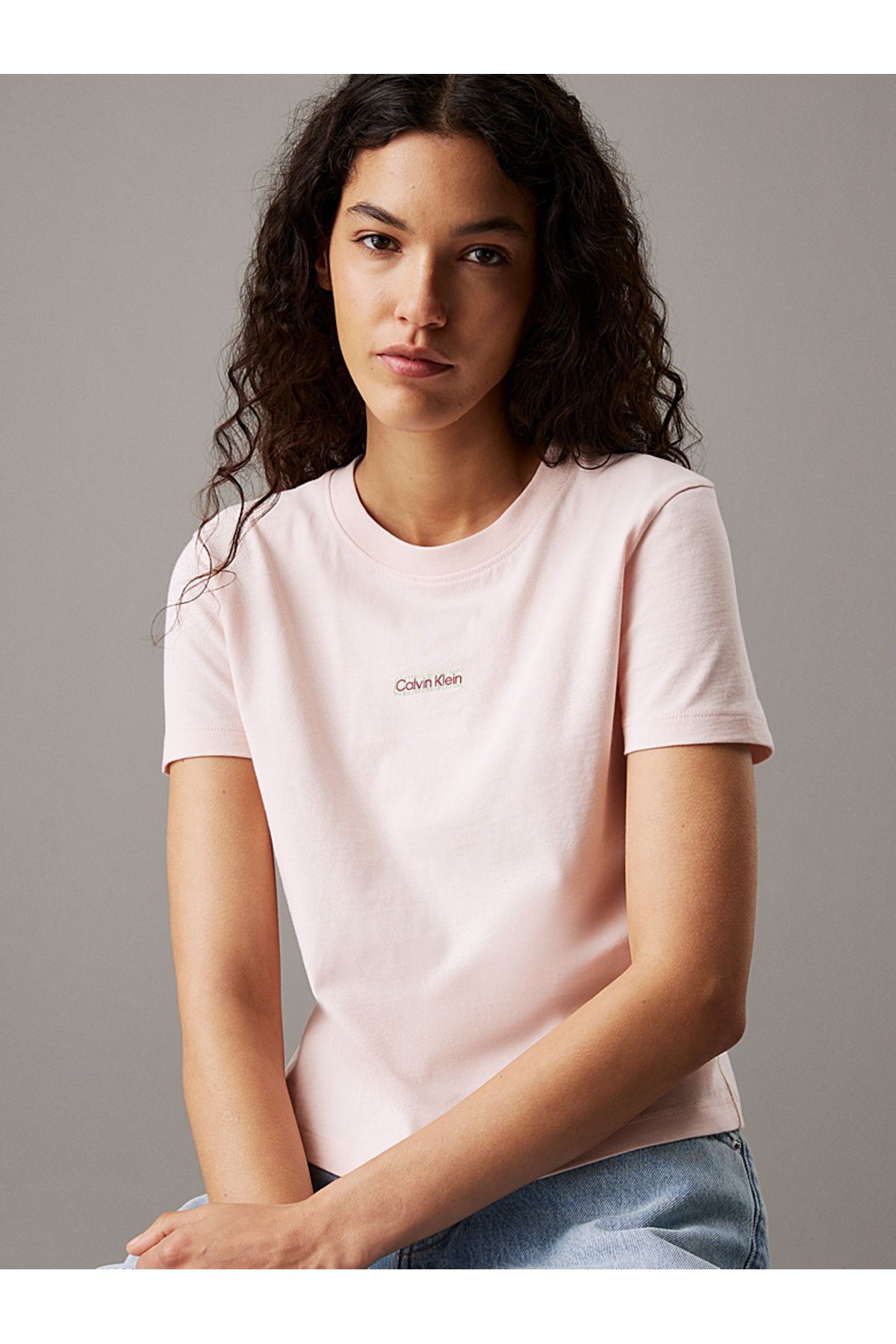 Calvin Klein Slim Cropped Badge T-Shirt