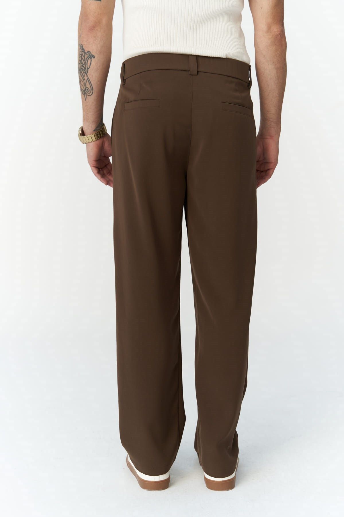 MAİ COLLECTİON-Ανδρικό παντελόνι Wells Dark Khaki 3