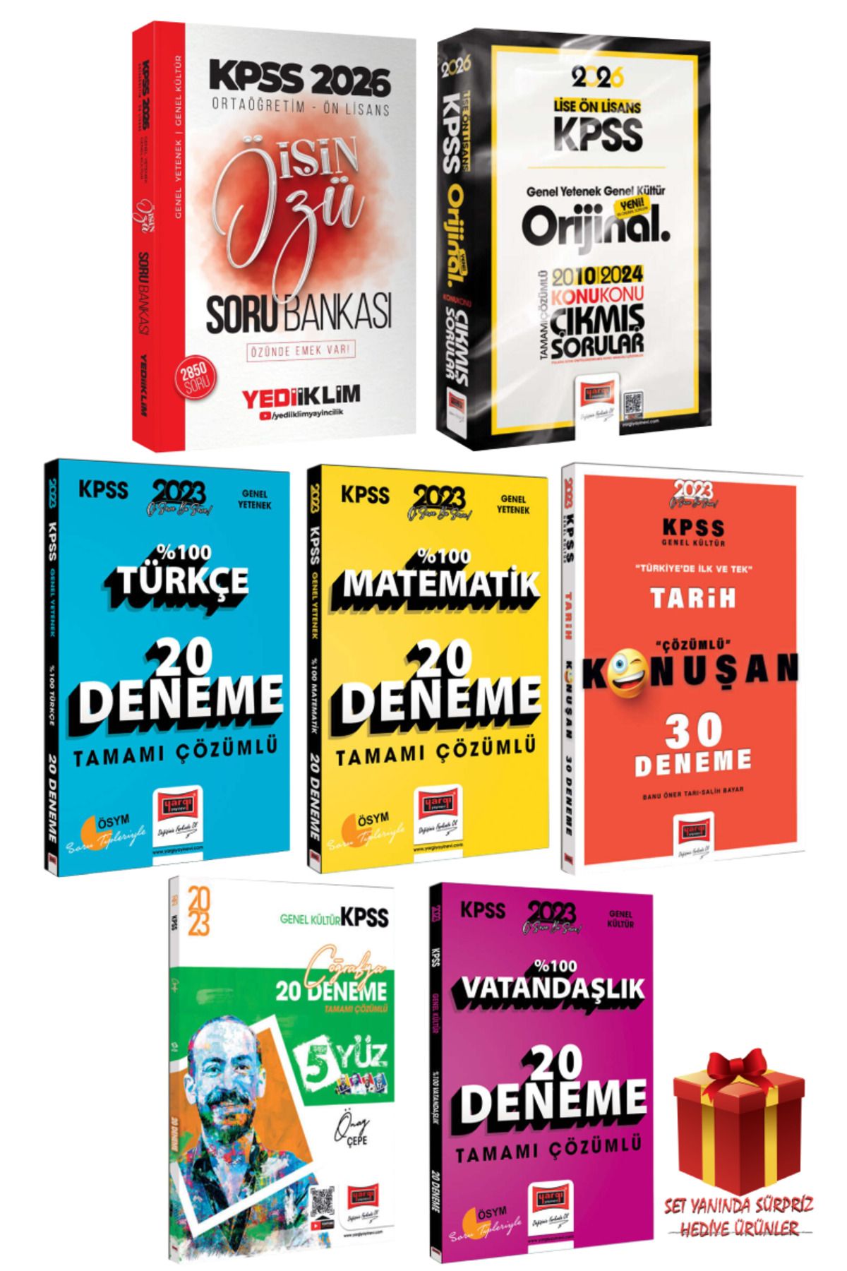 Yediiklim Yayınları 2026 KPSS Ortaöğretim-Ön Lisans İşin Özü Konu Anlatımı+Lise-Ön Lisans Çıkmış Sorular+ Deneme Seti