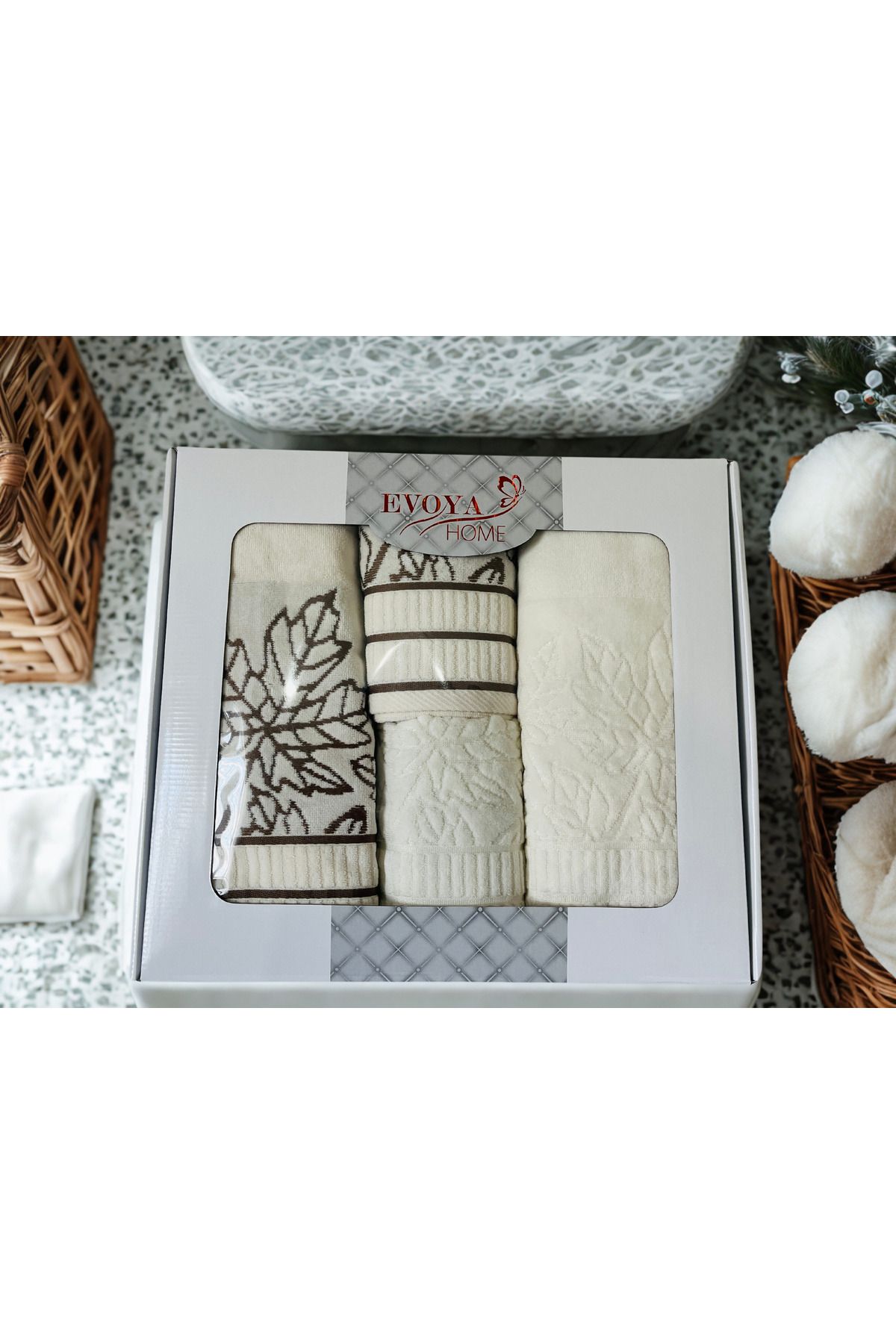 Home Lüks Organik Kadife Pamuk Hamam Takımı I 2 Adet 100x150 2Adet 50x90