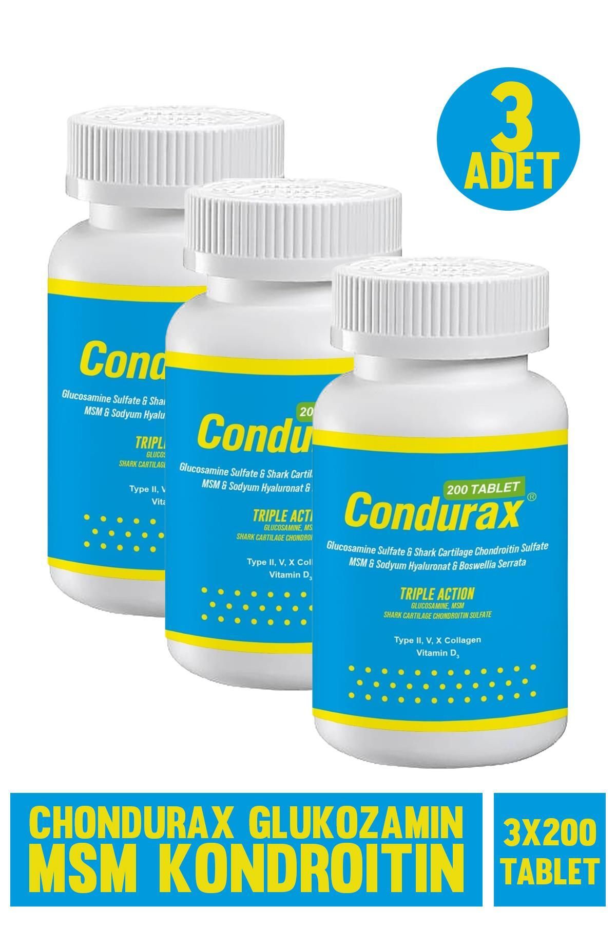 Chondurax Glukozamin Msm Kondroitin 200 Tablet 3 Adet