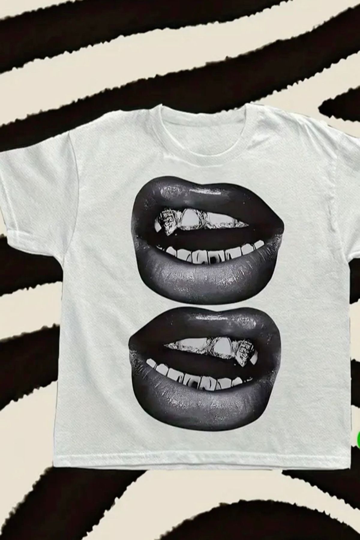 Aesthia Beyaz Two Lips Kemer Boy Bluz
