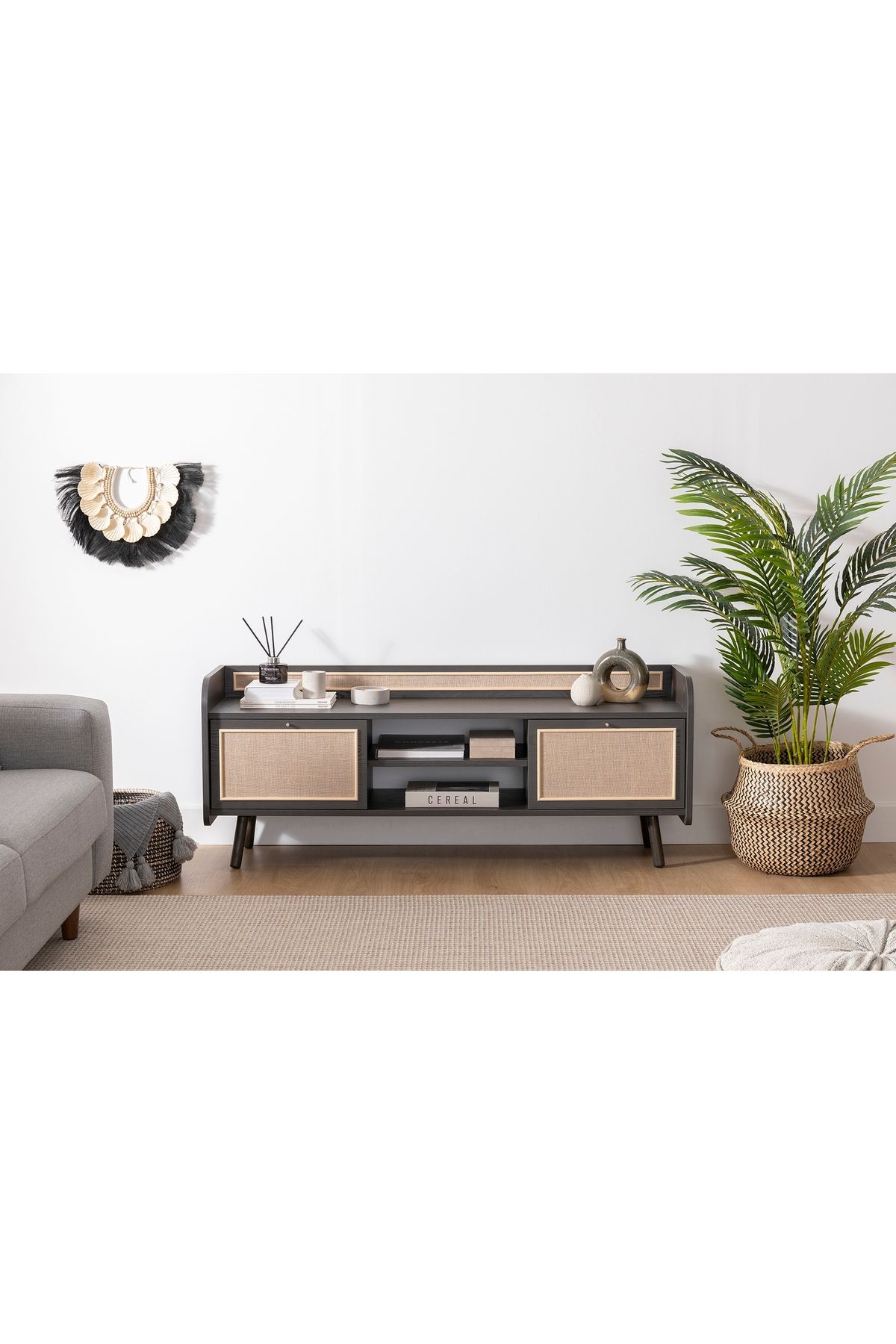 Vivense TORENNA TV SEHPASI, SİYAH, 140 CM