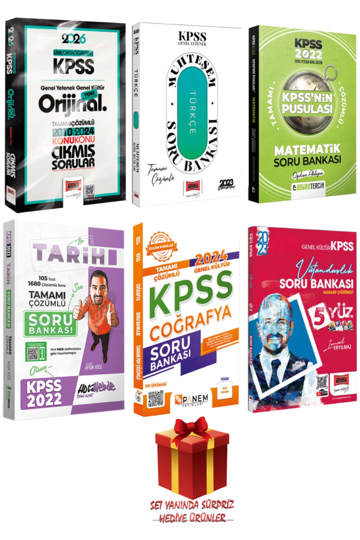 Yargı Yayınları 2026 KPSS Lise-Ortaöğretim Çıkmış Sorular+Türkçe Matematik Tarih Coğrafya Vatandaşlık Soru Bankası