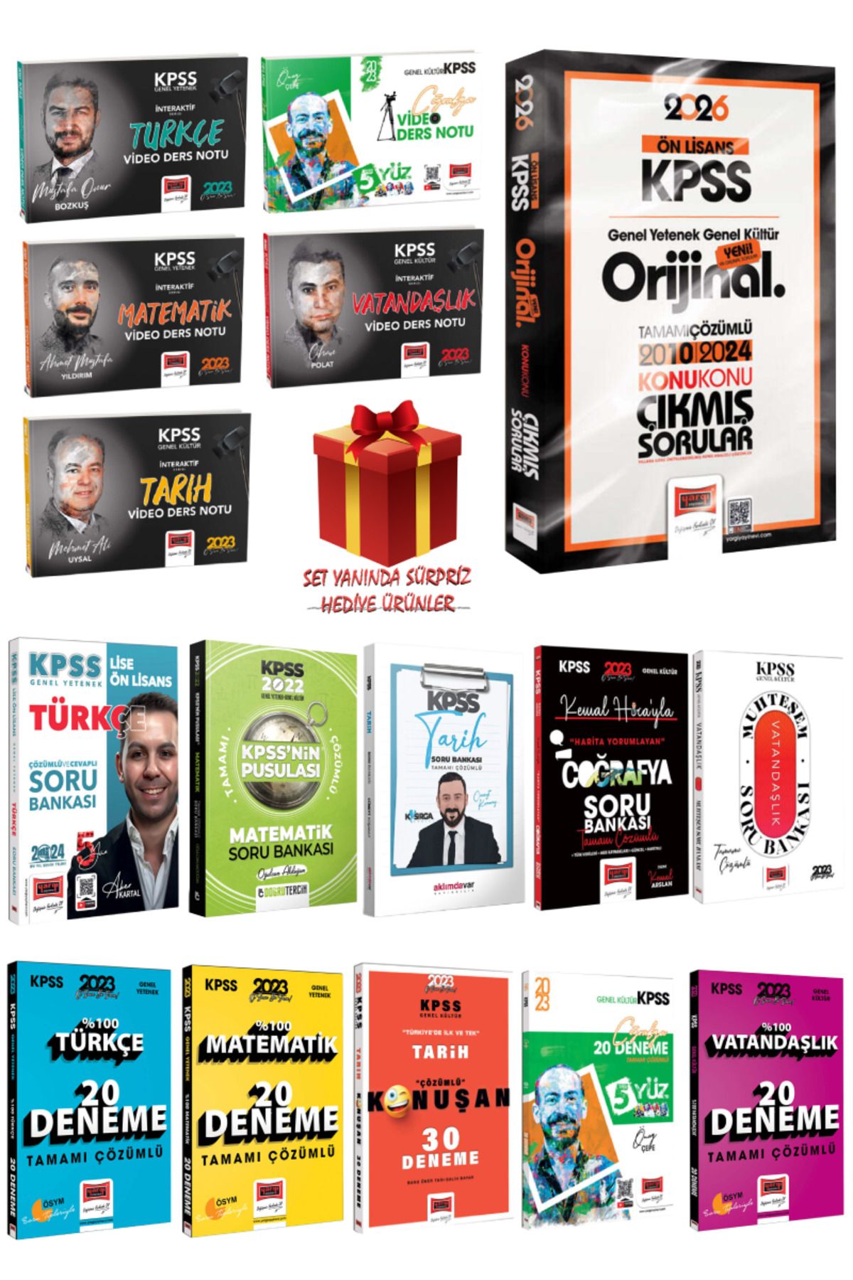 Yargı Yayınları 2026 KPSS Ön Lisans Çıkmış Sorular+Türkçe Matematik Tarih Coğrafya Vatandaşlık Konu+Soru B.+Deneme