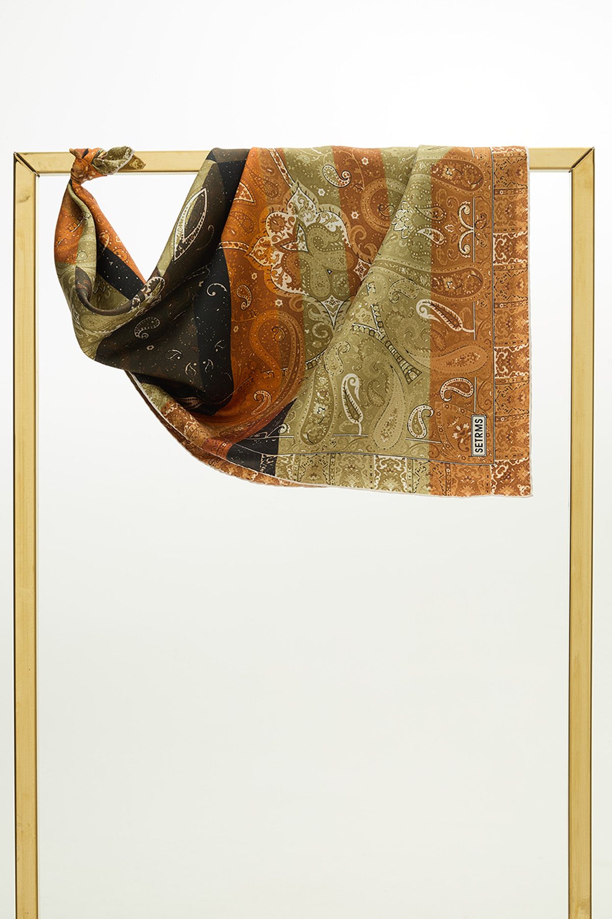 Setrms Şal Desenli Twill İpek Eşarp