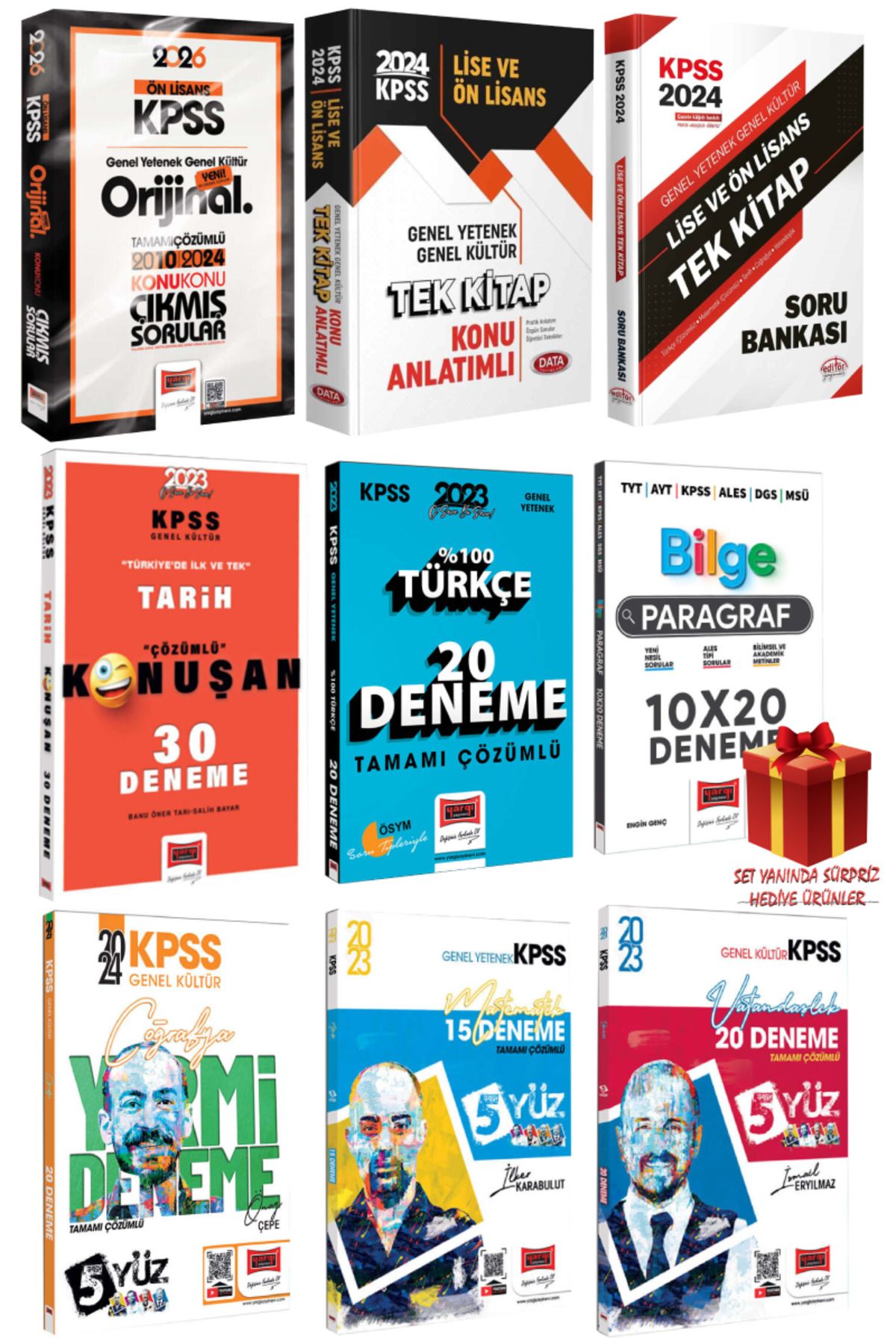 Yargı Yayınları 2026 KPSS Ön Lisans Orijinal 2010-2024 Konu Konu Çıkmış Sorular+ Tek Kitap Konu+Soru Bankası+ Deneme
