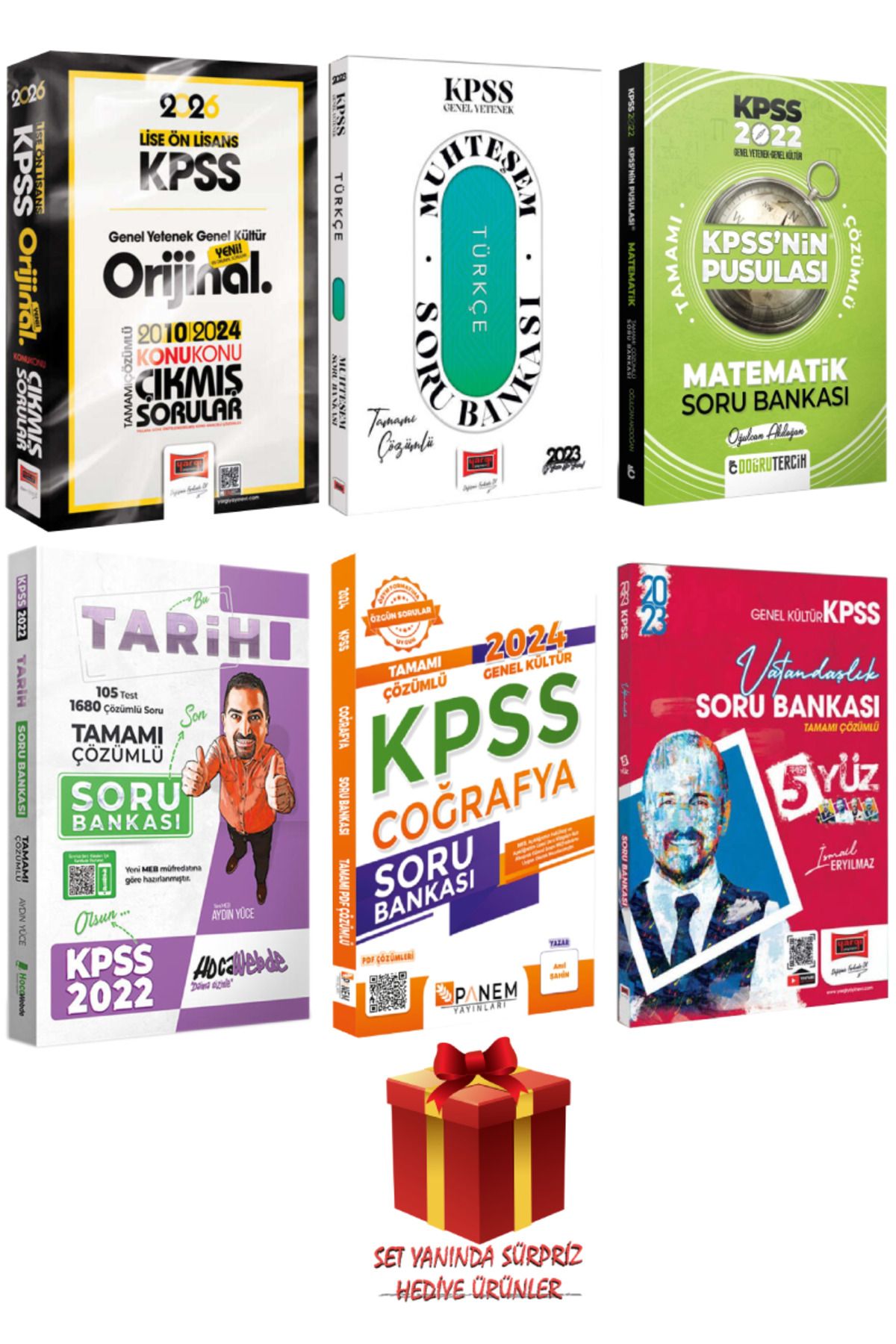 Yargı Yayınları 2026 KPSS Lise-Ön Lisans Çıkmış Sorular 2010-24+Türkçe Matematik Tarih Coğrafya Vatandaşlık Soru B.