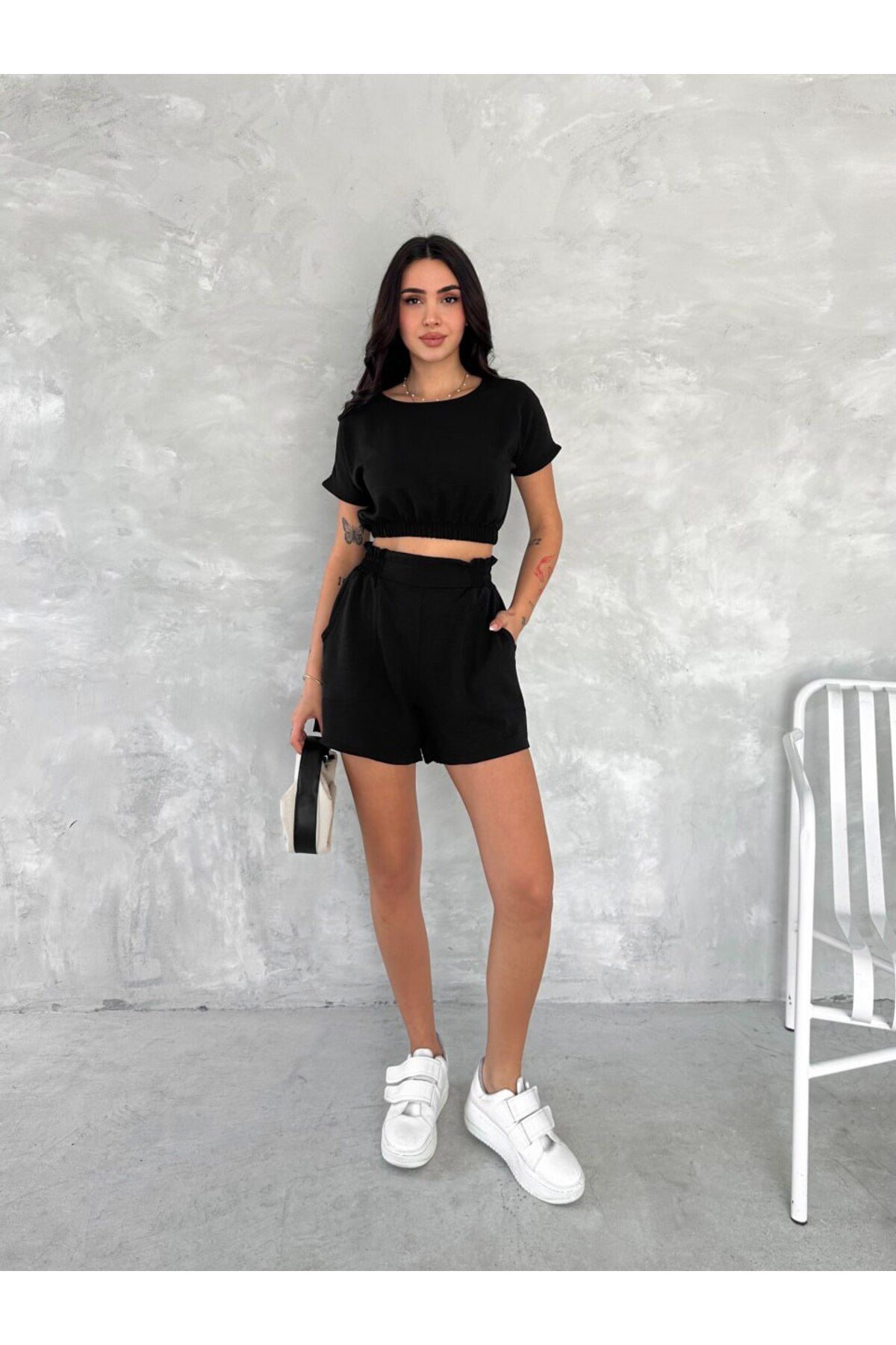 ebru akten butik Ayrobin Şortlu Takım