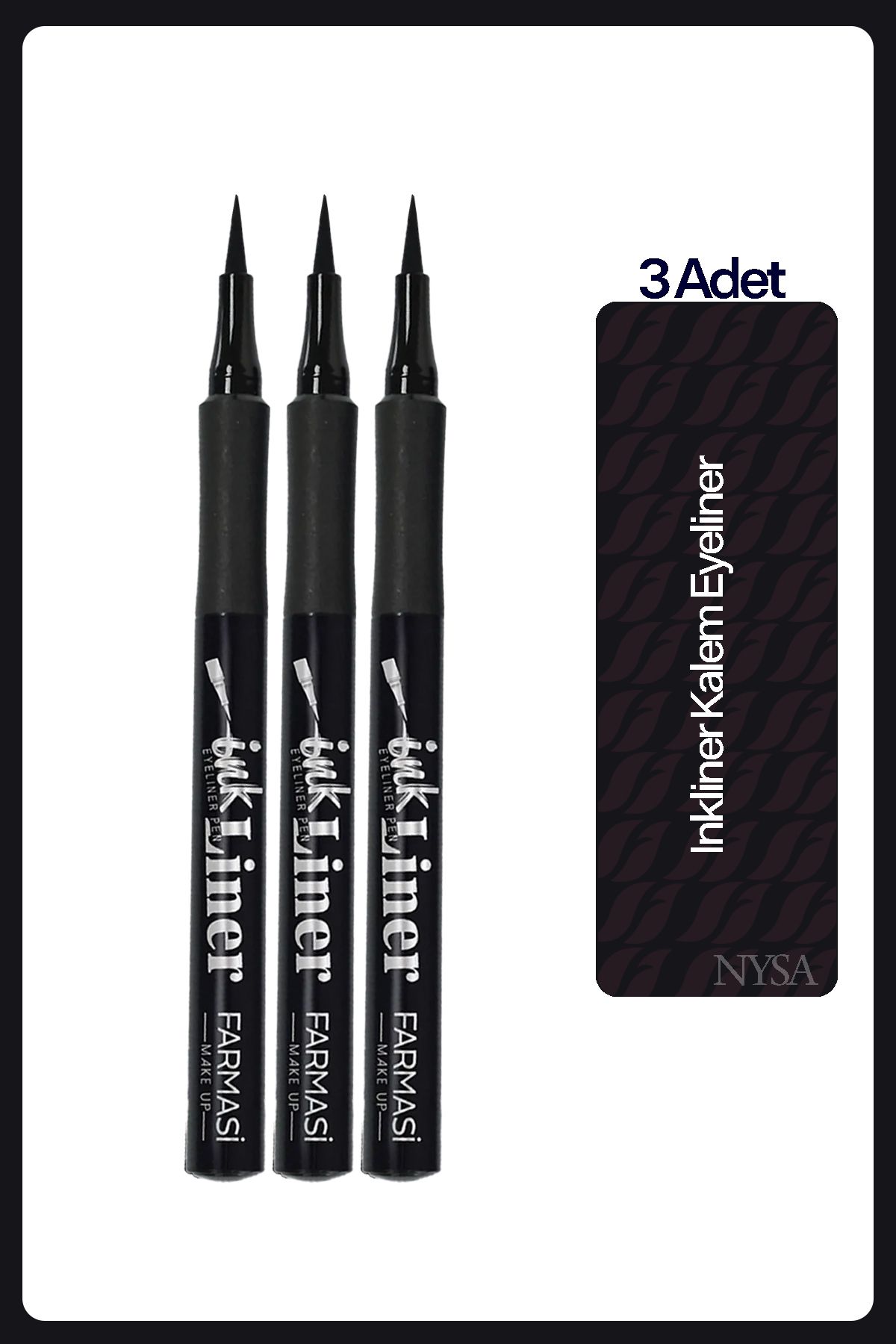 Farmasi Yoğun Siyah Eyeliner Ink Liner - 3 Adet