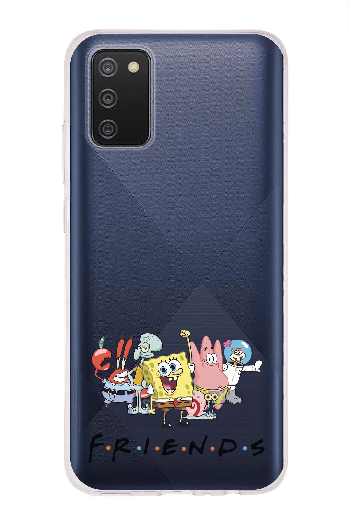 moonset Samsung Galaxy A02S Uyumlu Friends Tasarımlı Baskılı Şeffaf Telefon Kılıfı