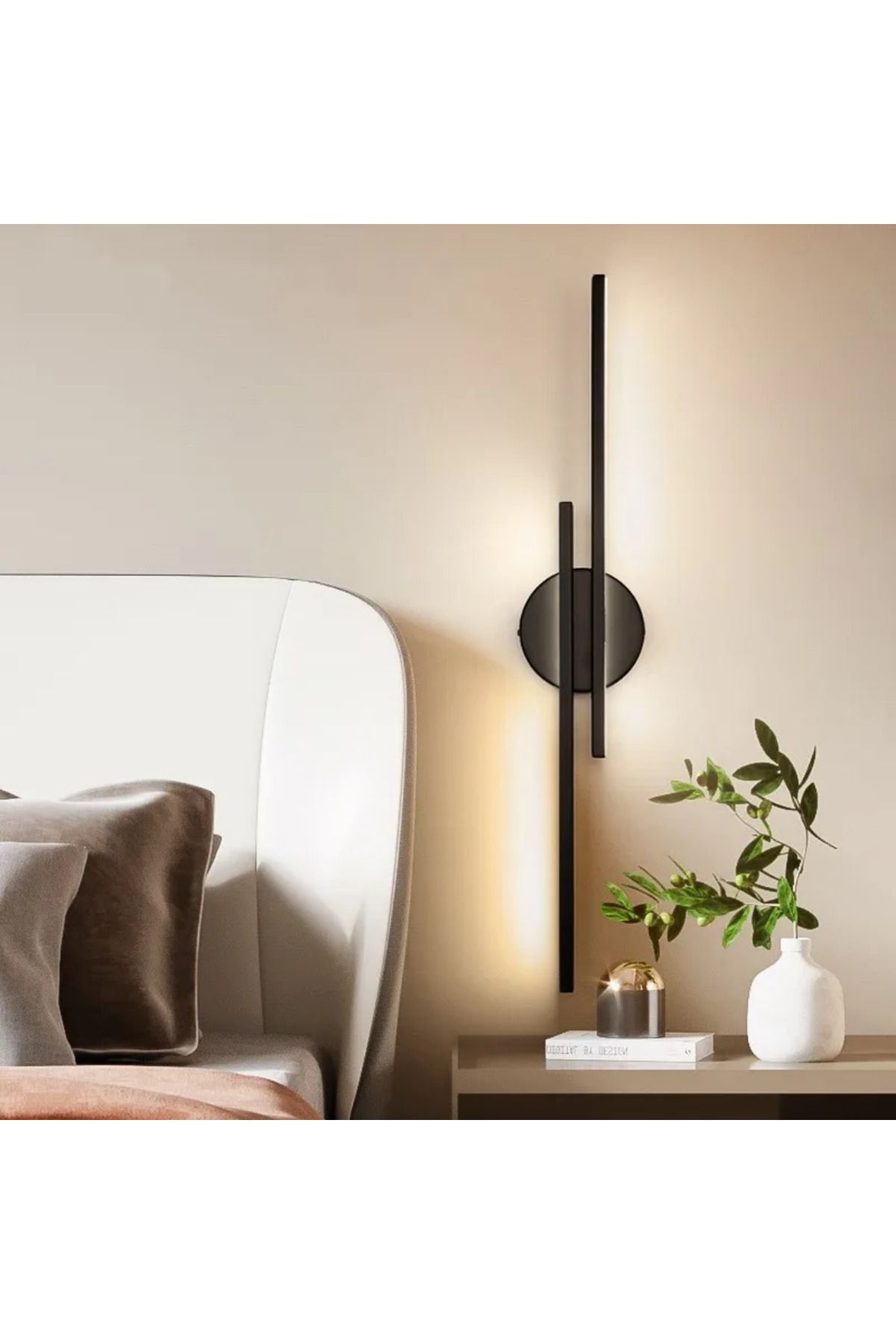Ada Modern Siyah Dekoratif Günışığı Ledli Aplik