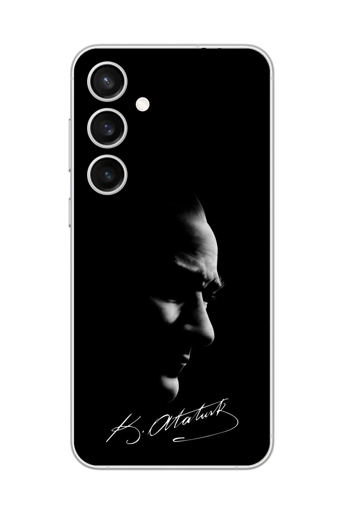 Dali Design Samsung Galaxy S23 Uyumlu Şeffaf Kılıf Atatürk 1 Tasarımlı