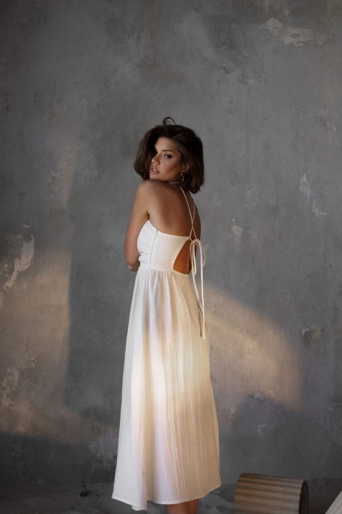BOHEMAİ-Rochie albă de muselină Mykonos 3