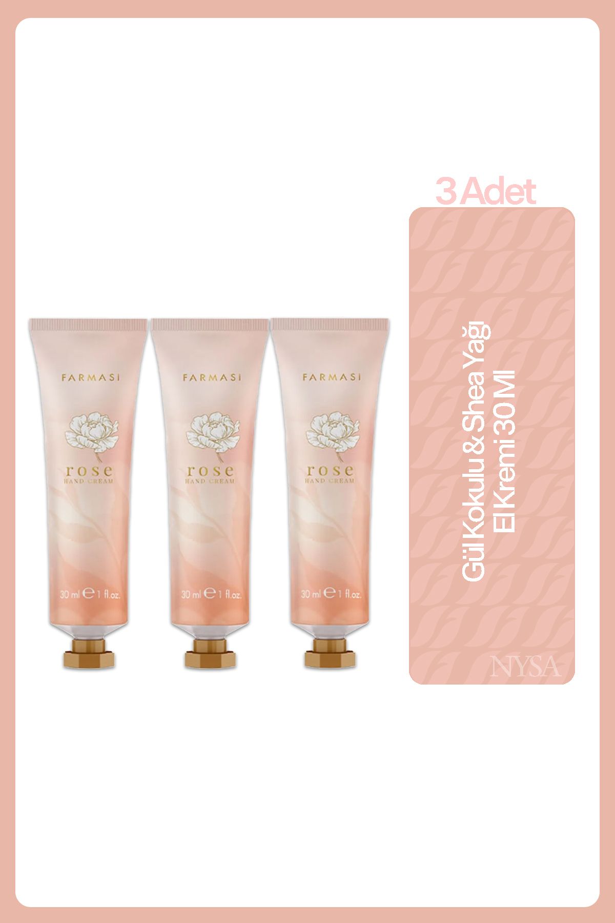 Farmasi Gül Kokulu & Shea Yağı El Kremi 30 Ml - 3 Adet
