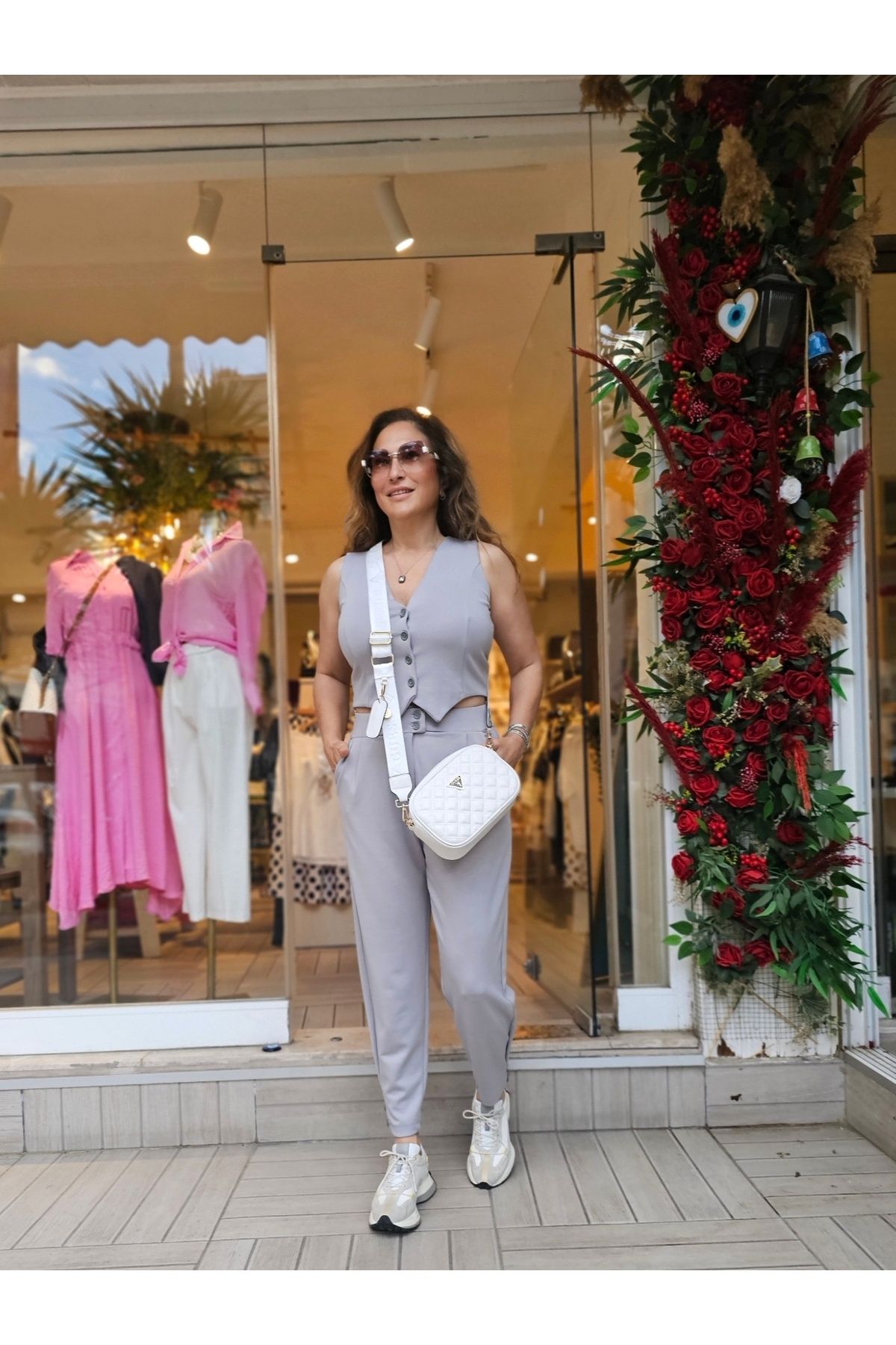 CsChicShop Lycralı Pantolon Yelek Alt-Üst Takım