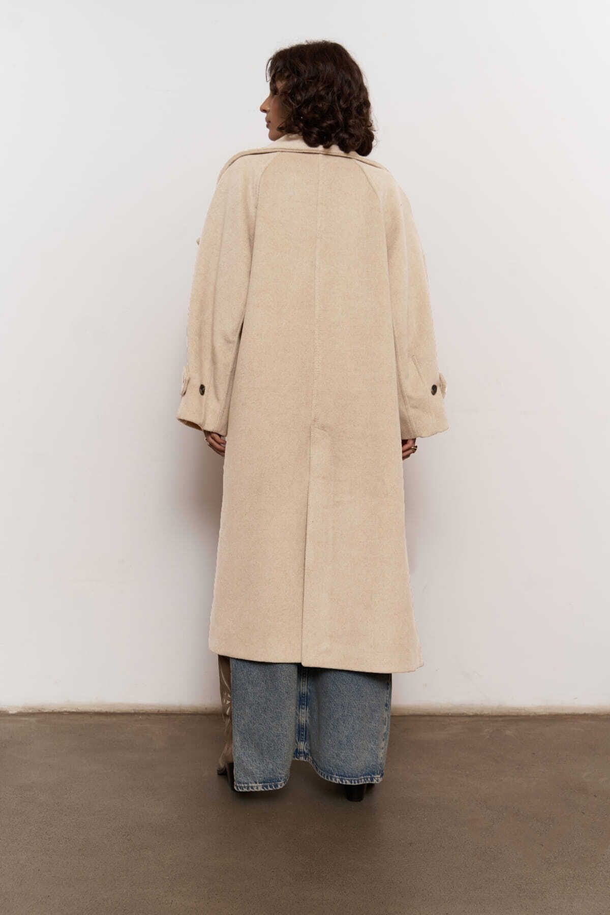 MAİ COLLECTİON-Onyx Taupe Stamp Coat 6