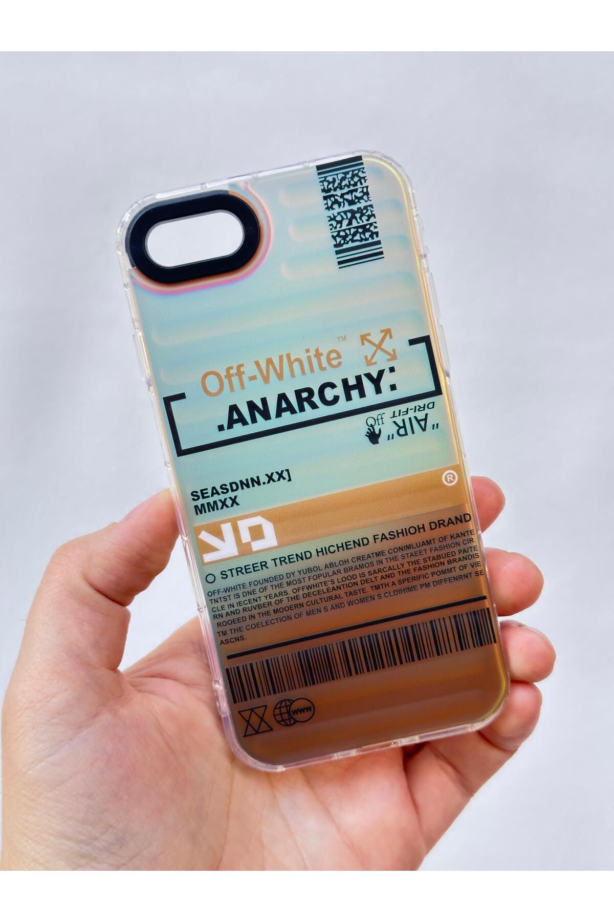 Vip Case İPHONE 7 Hologramlı Renk Değiştiren Kamera Çıkıntılı Trend Marka Tasarım Label Kılıf