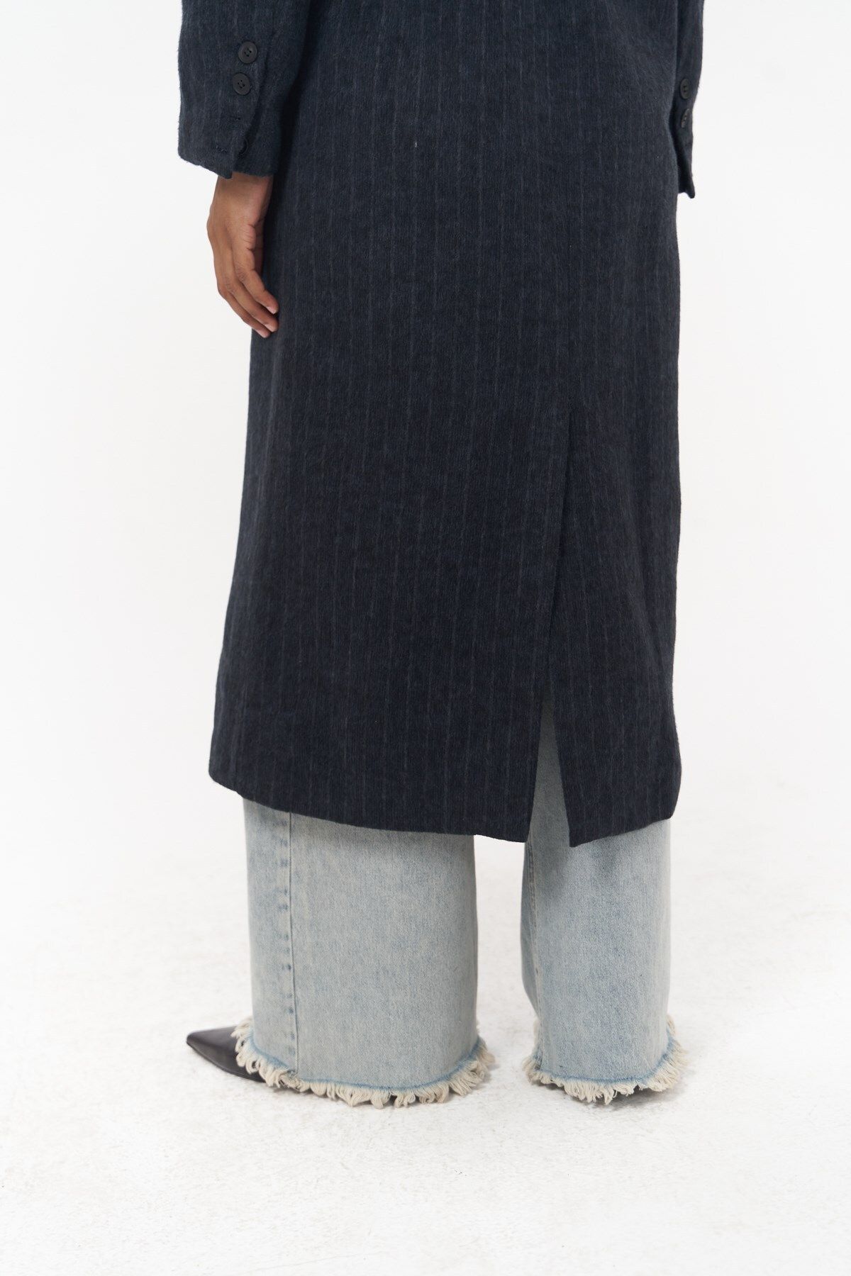 MAİ COLLECTİON-Παλτό Gasadalur ριγέ Navy Blue Masculine 7