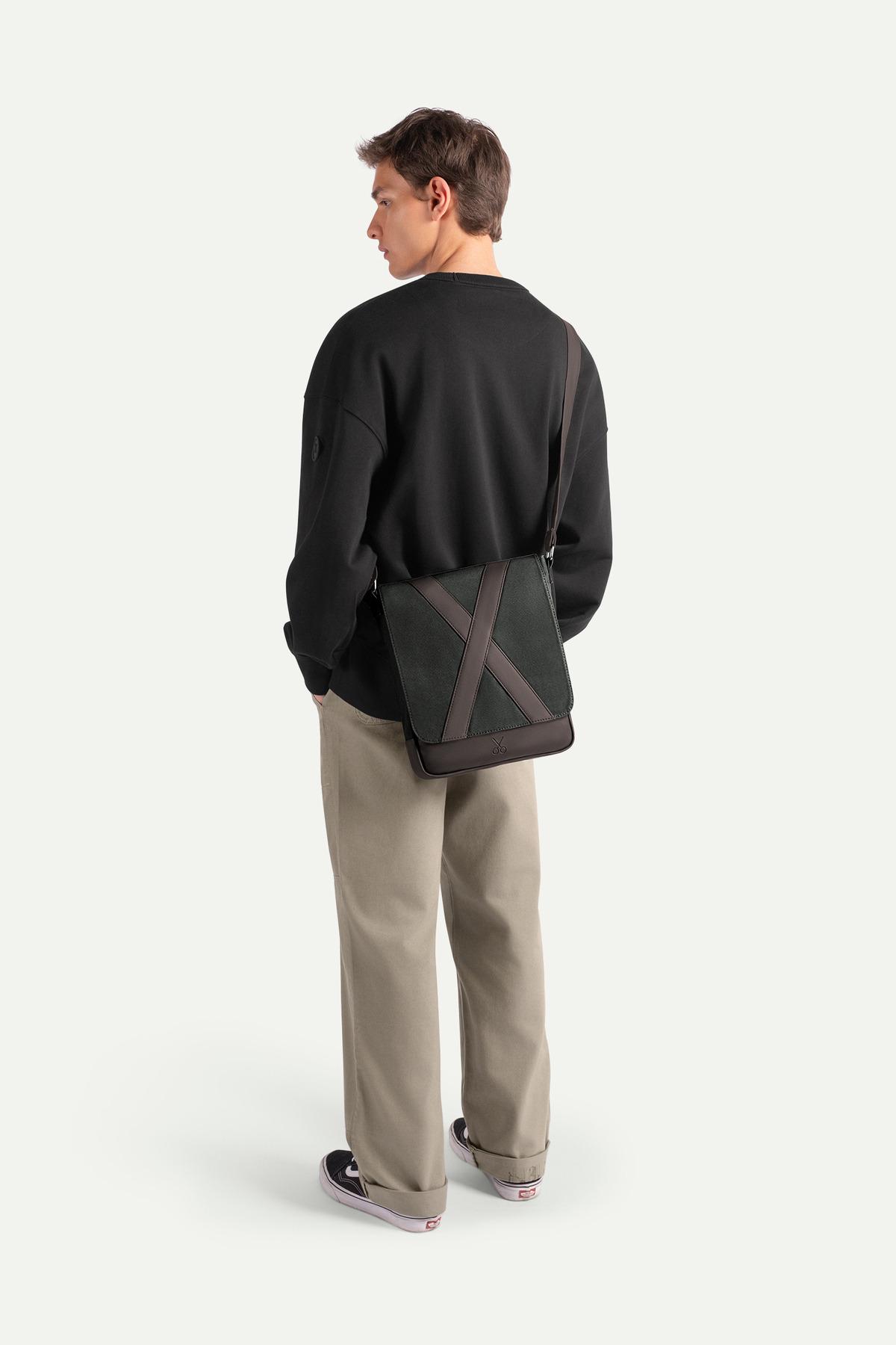 KAFT  Unisex Dikey Postacı Çantası - Methone - Asphalt - Görsel 4