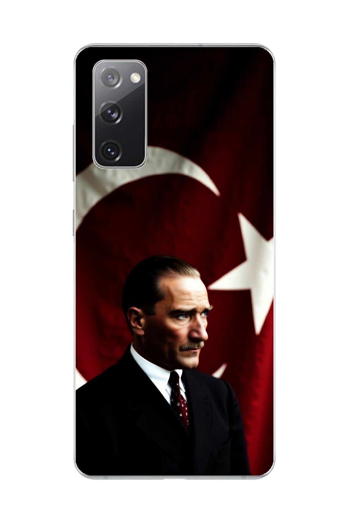 Dali Design Samsung Galaxy S20 FE Uyumlu Şeffaf Kılıf Atatürk 4 Tasarımlı