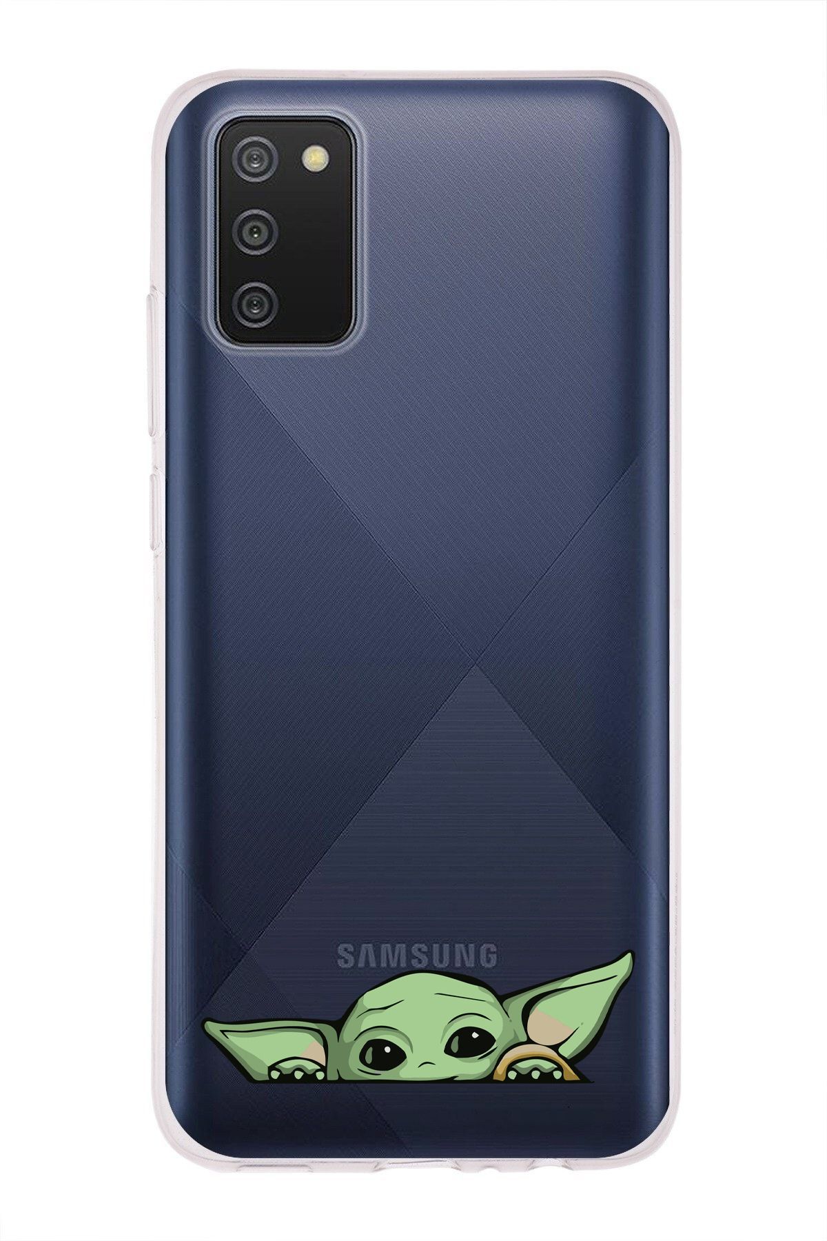 moonset Samsung Galaxy A02S Uyumlu Yoda Tasarımlı Baskılı Şeffaf Telefon Kılıfı