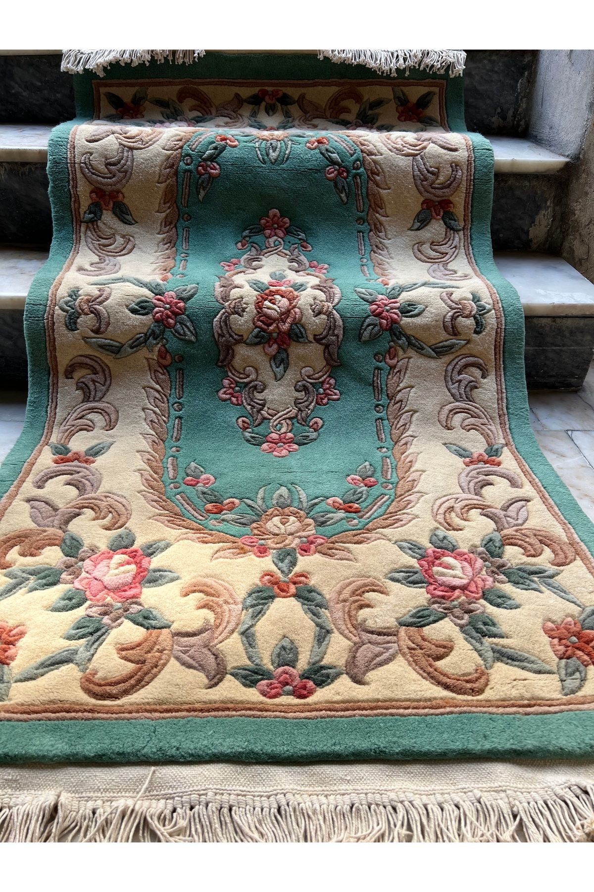 RD RAMAZAN DAĞ EL HALI SANATI El Dokuma Kabartmalı Çin Halısıdır Ebat 160x90