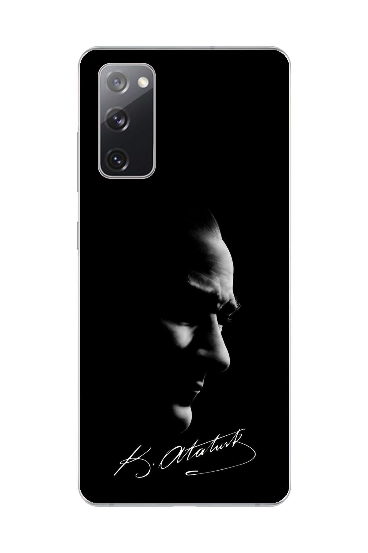 Dali Design Samsung Galaxy S20 FE Uyumlu Şeffaf Kılıf Atatürk 1 Tasarımlı