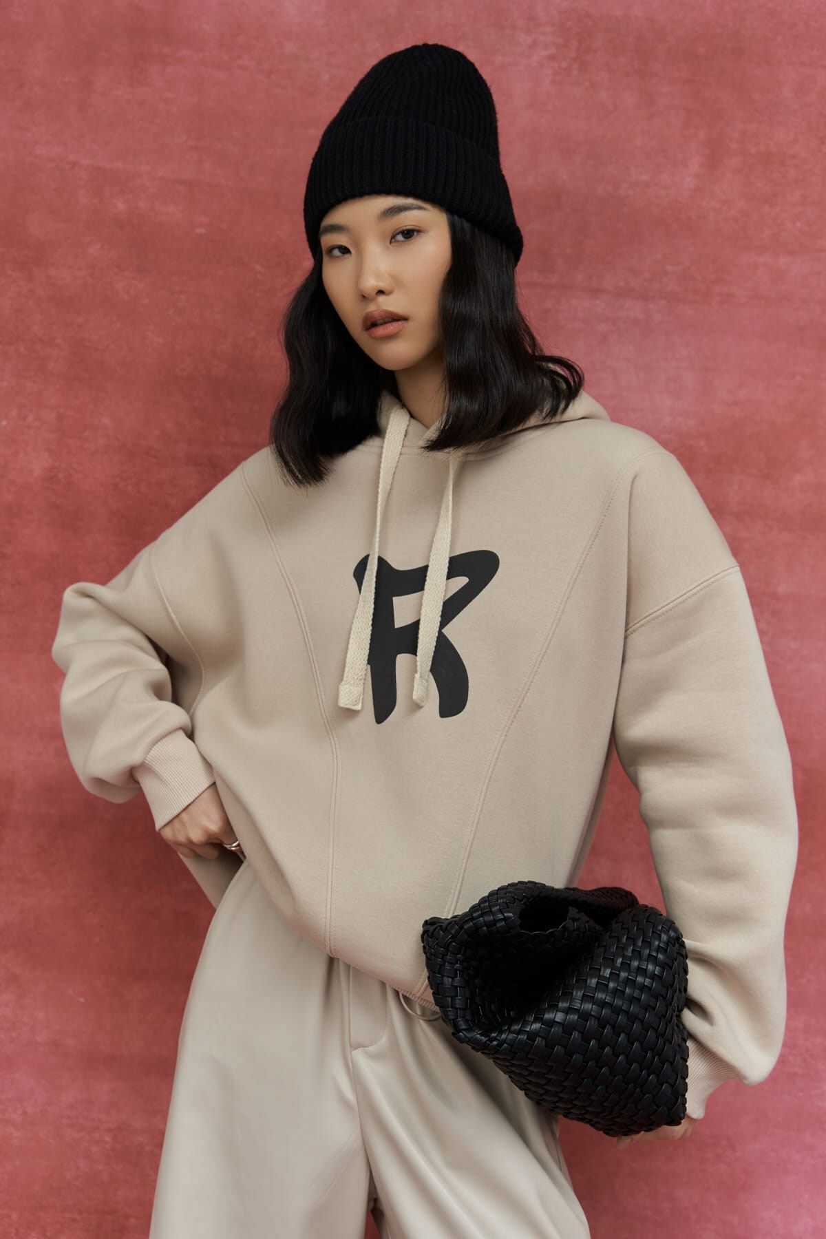 MAI STUDIOS CO. Sawyer Bone Oversize Hoodie Sweatshirt