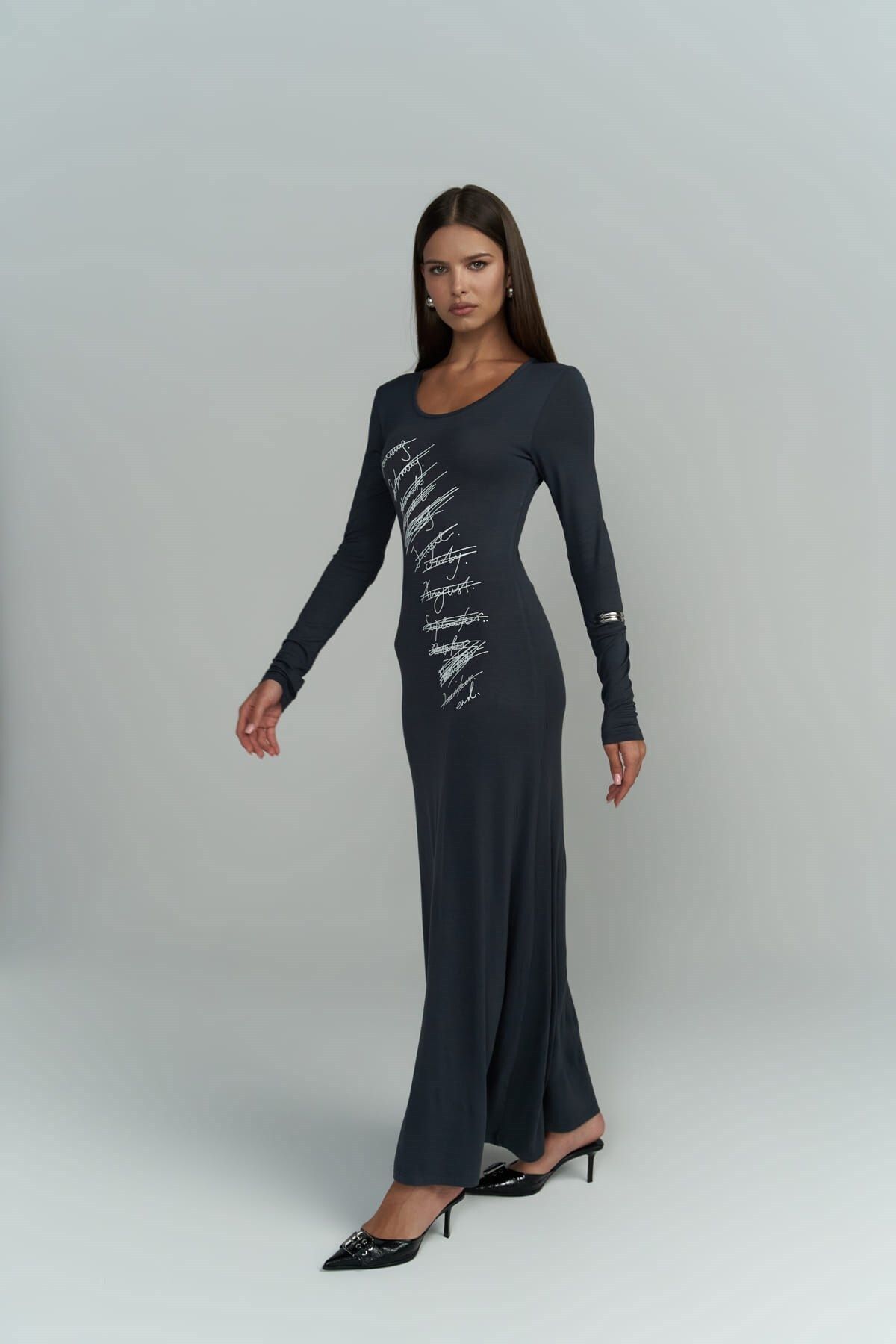 MAİ COLLECTİON-Ceria Smoked Long Dress 6