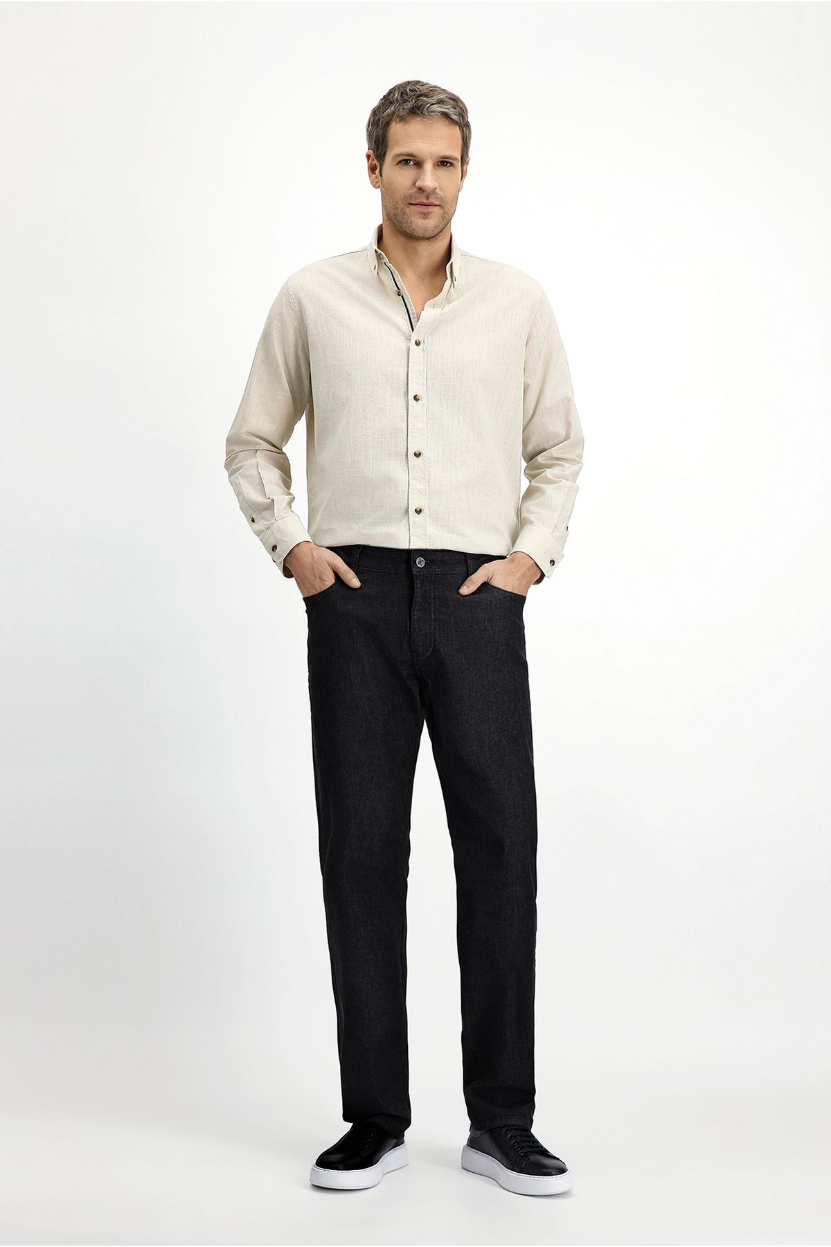 Kiğılı Regular Fit Likralı Denim Pantolon