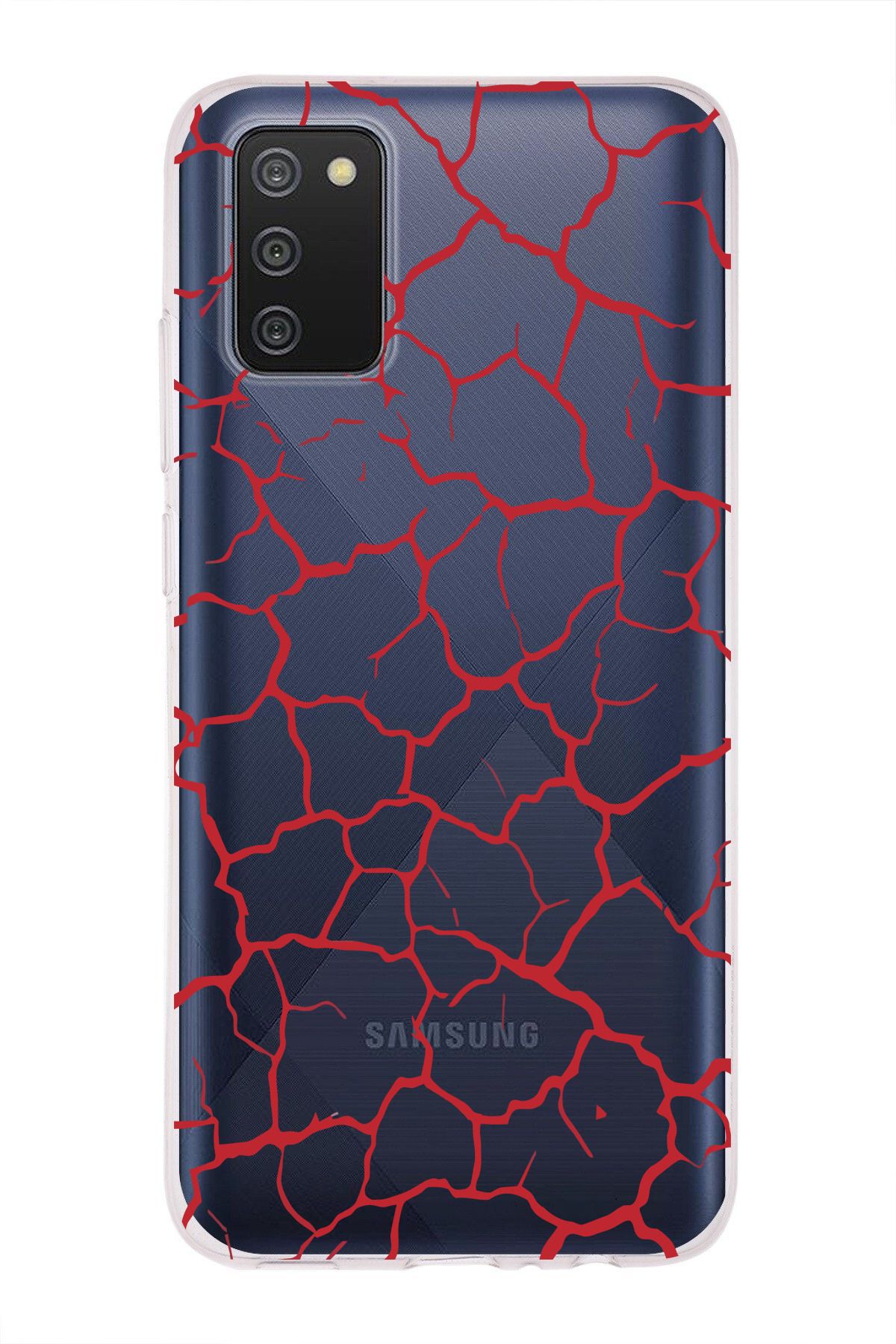 moonset Samsung Galaxy A02S Uyumlu Şekiller Tasarımlı Baskılı Şeffaf Telefon Kılıfı