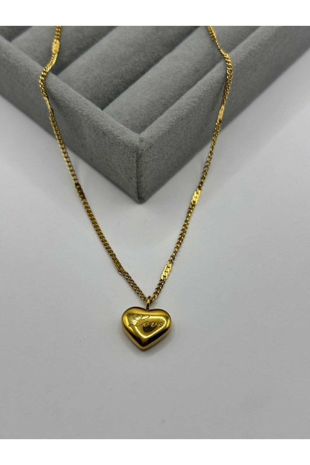 stainles steel Lianes Çelik Gold Kolye