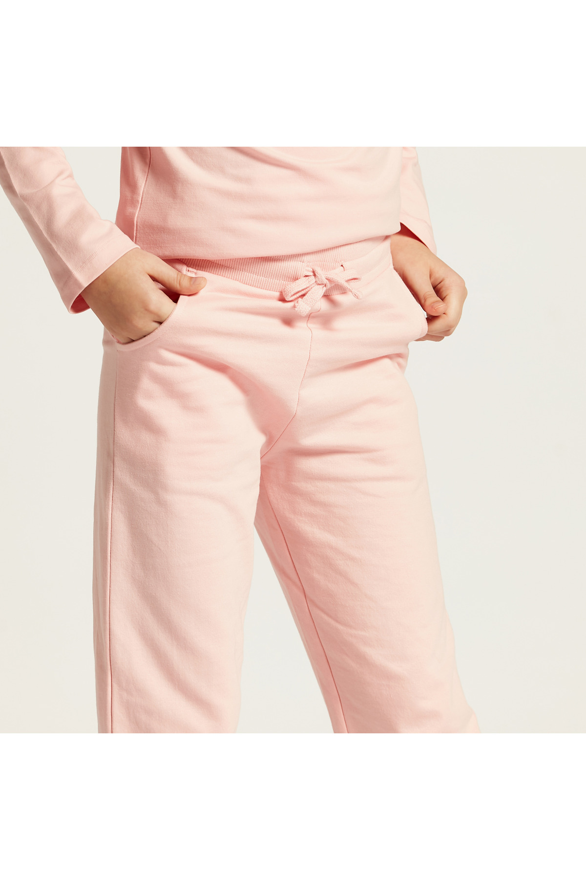 Juniors-Solid Joggers with Drawstring Closure and Pockets 3