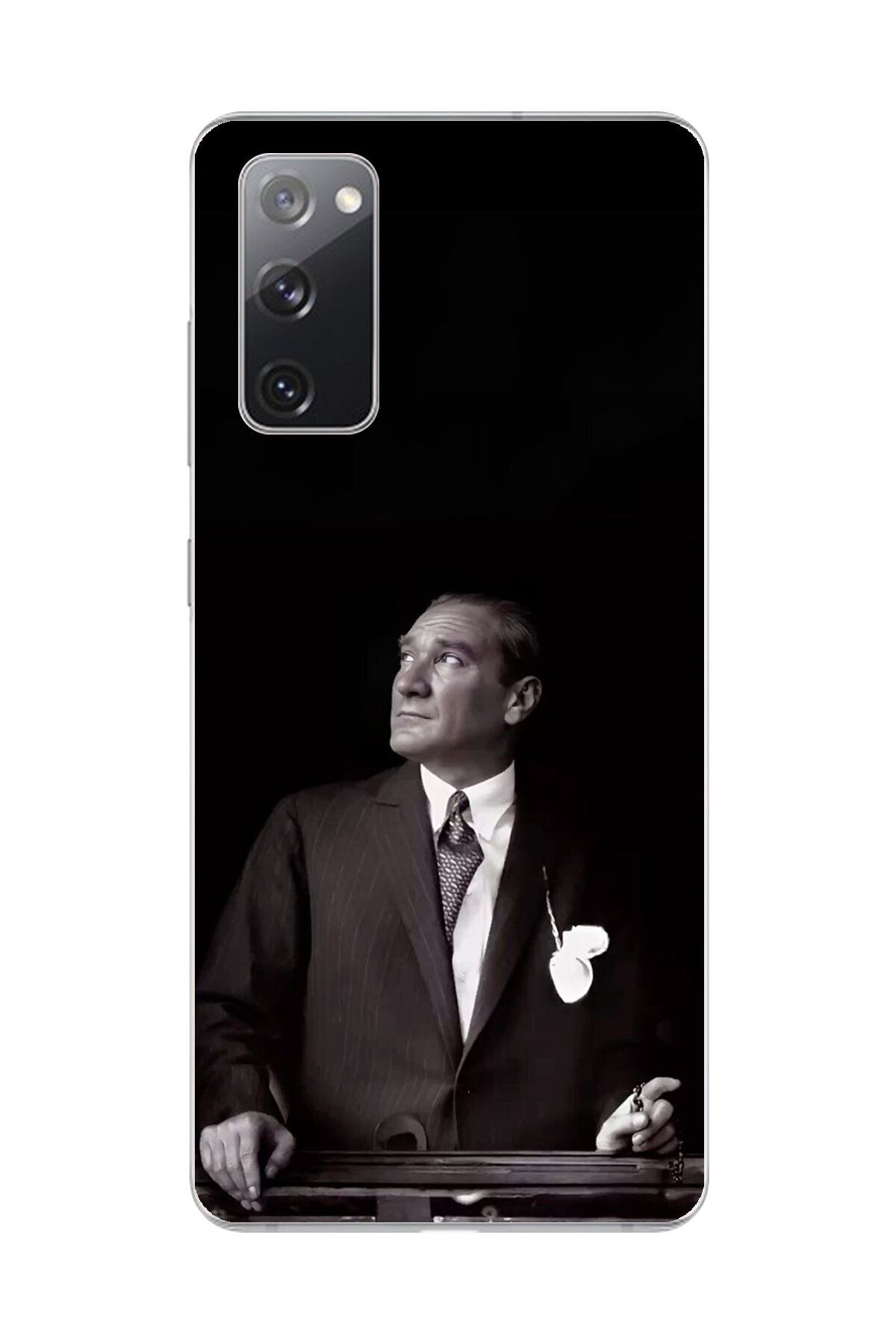 Dali Design Samsung Galaxy S20 FE Uyumlu Şeffaf Kılıf Atatürk 3 Tasarımlı