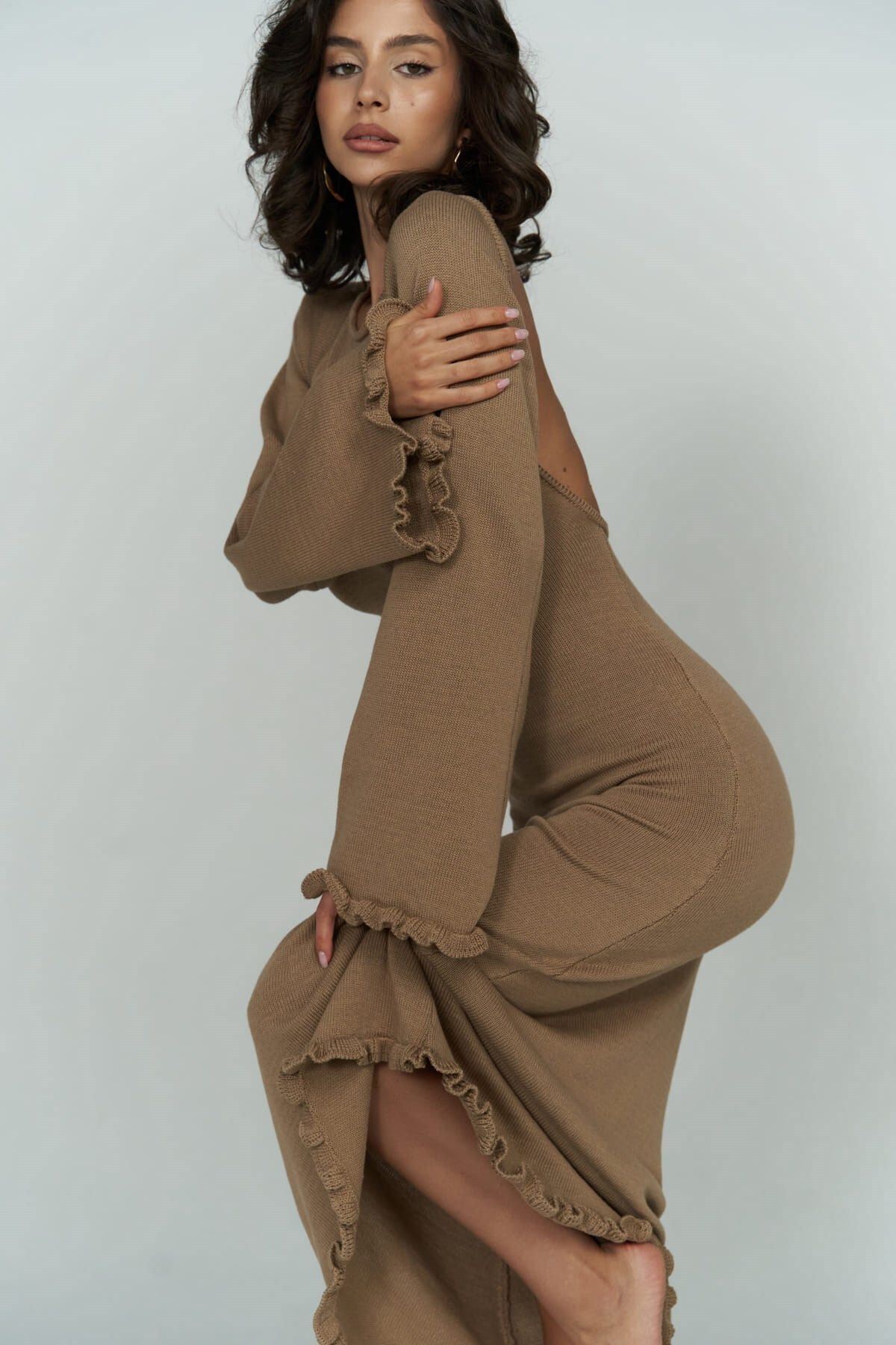 BOHEMAİ-Rochie din tricot din nurcă fără spate Angela 1
